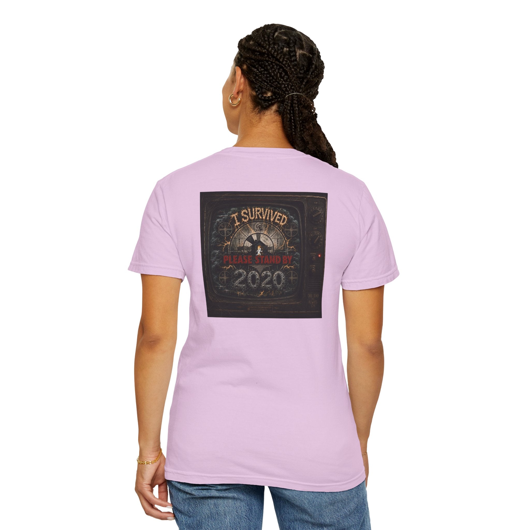 I Survived 2020 — "Please Stand By" Test Pattern Tee Summer Premier Unisex Garment-Dyed T-shirt