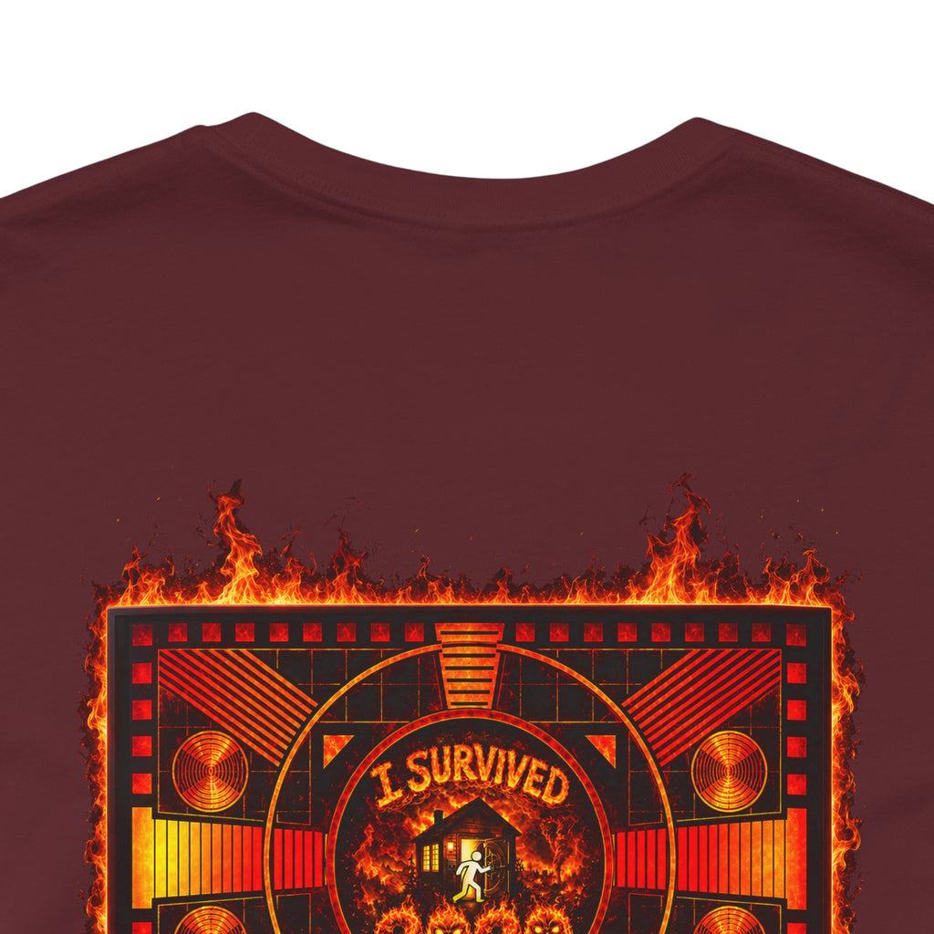I Survived 2020 — "Please Stand By" Test Pattern Tee Wildfire Signal Edition Summer Premiere Unisex Jersey Short Sleeve Tee