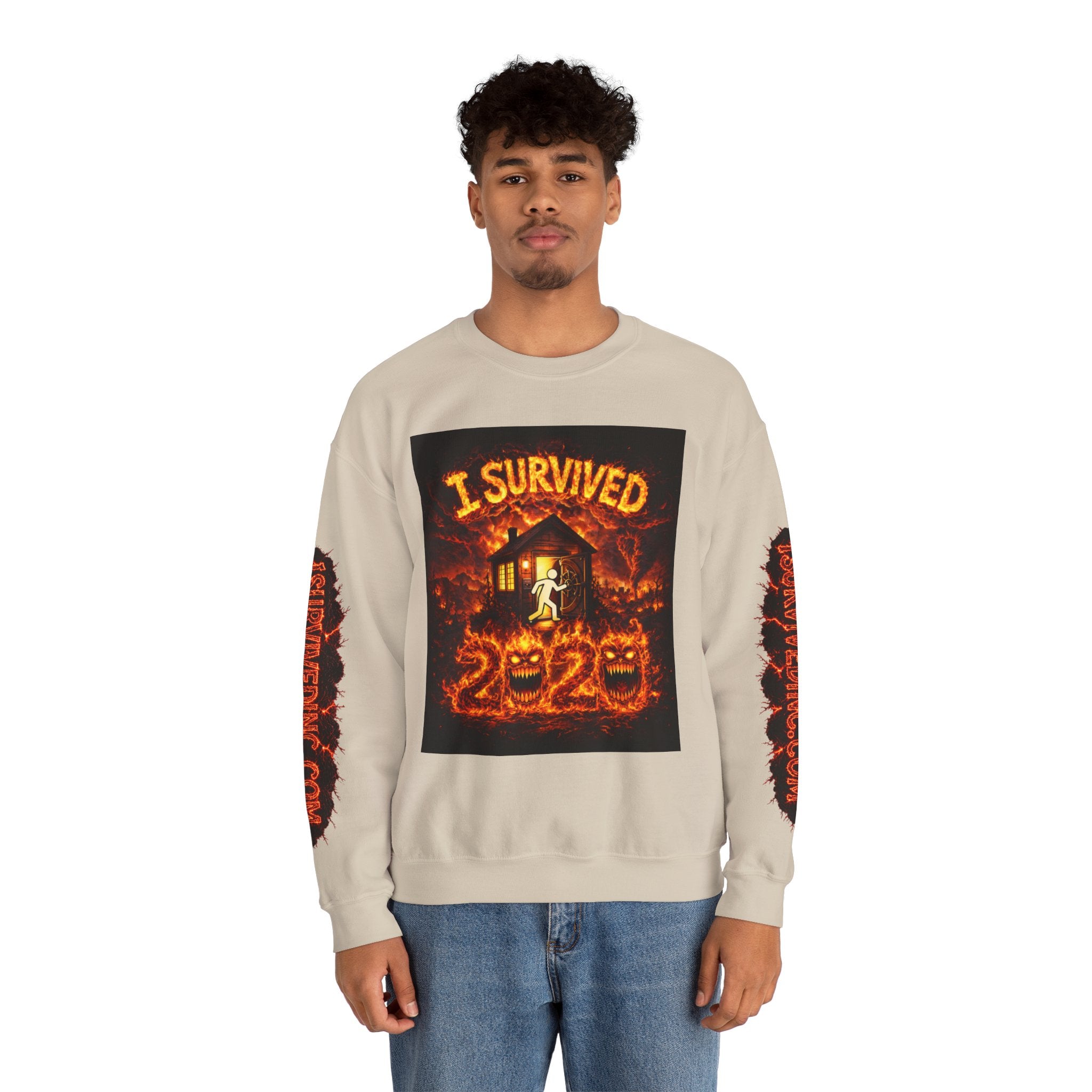 I Survived 2020 — WILDFIRES S2:E4: "Western U.S." Memorial Unisex Heavy Blend™ Crewneck Sweatshirt