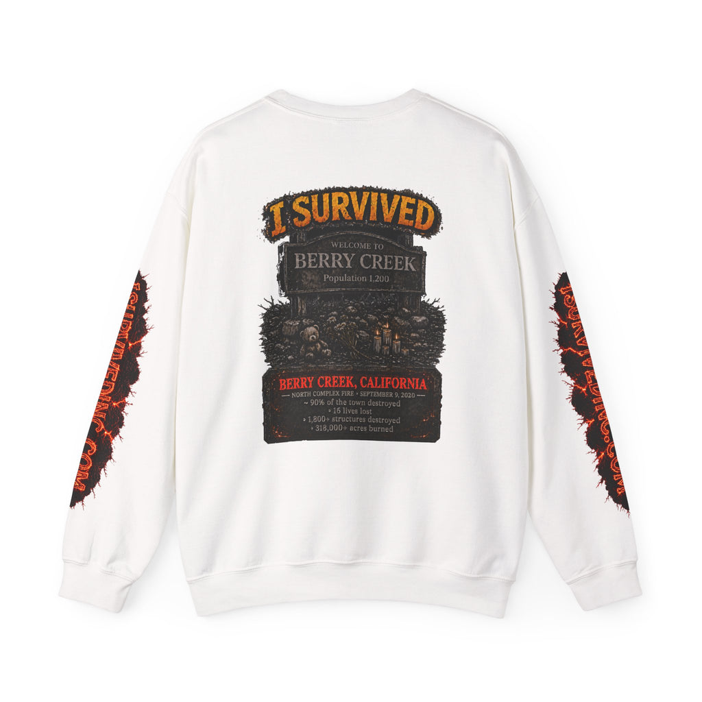 I Survived 2020 — WILDFIRES S2:E1: "Berry Creek" Memorial Unisex Heavy Blend™ Crewneck Sweatshirt