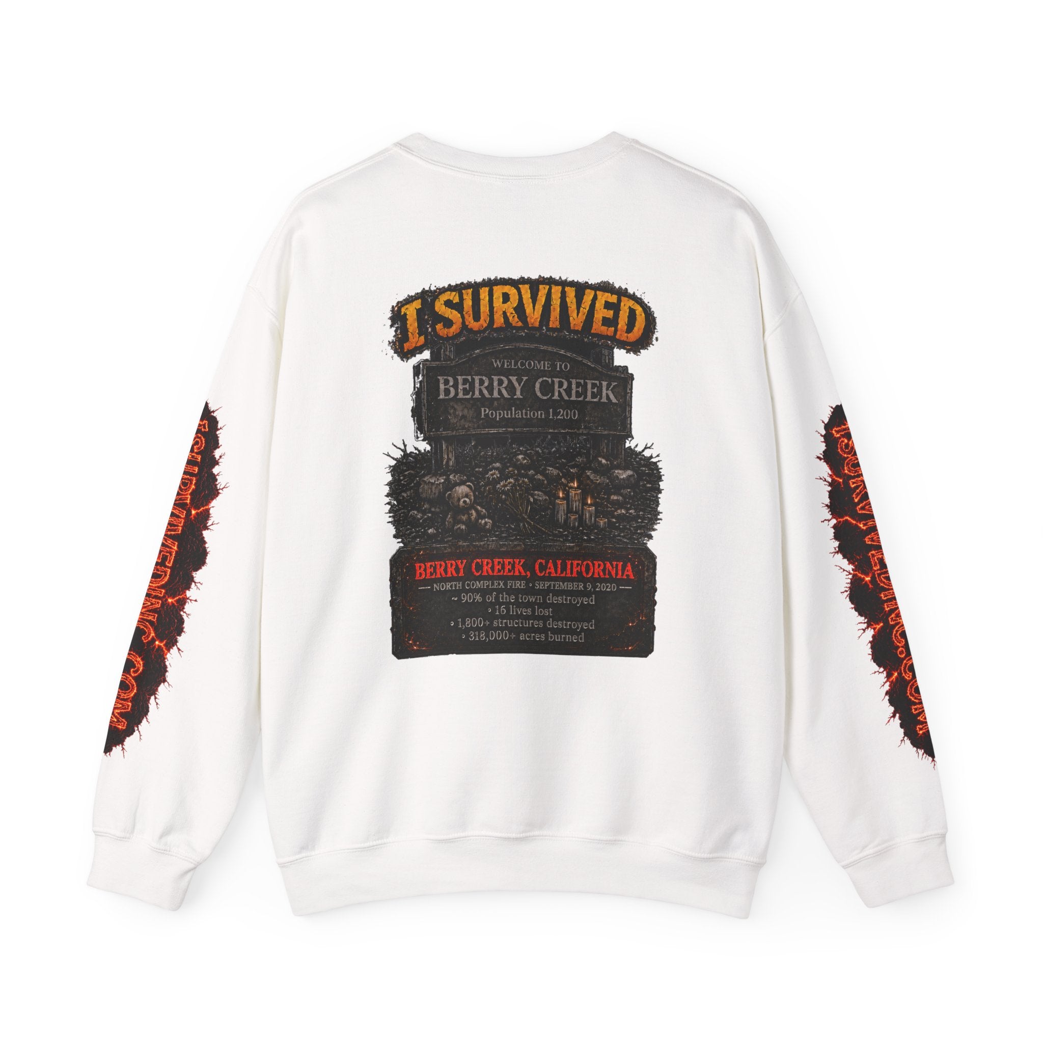 I Survived 2020 — WILDFIRES S2:E1: "Berry Creek" Memorial Unisex Heavy Blend™ Crewneck Sweatshirt