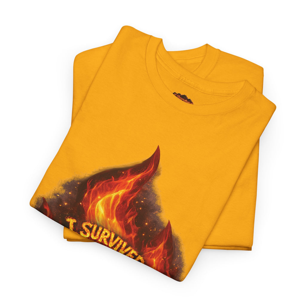 I Survived 2020 — Director's Cut S2:E3 "The California Wildfires" | Wildfire Edition Memorial Unisex Heavy Cotton Tee (SPECIAL EDITION)