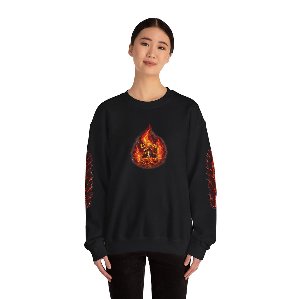 I Survived 2020 — WILDFIRES S2:E4: Director's Cut "Western U.S. Wildfire Season" Memorial Unisex Heavy Blend™ Crewneck Sweatshirt