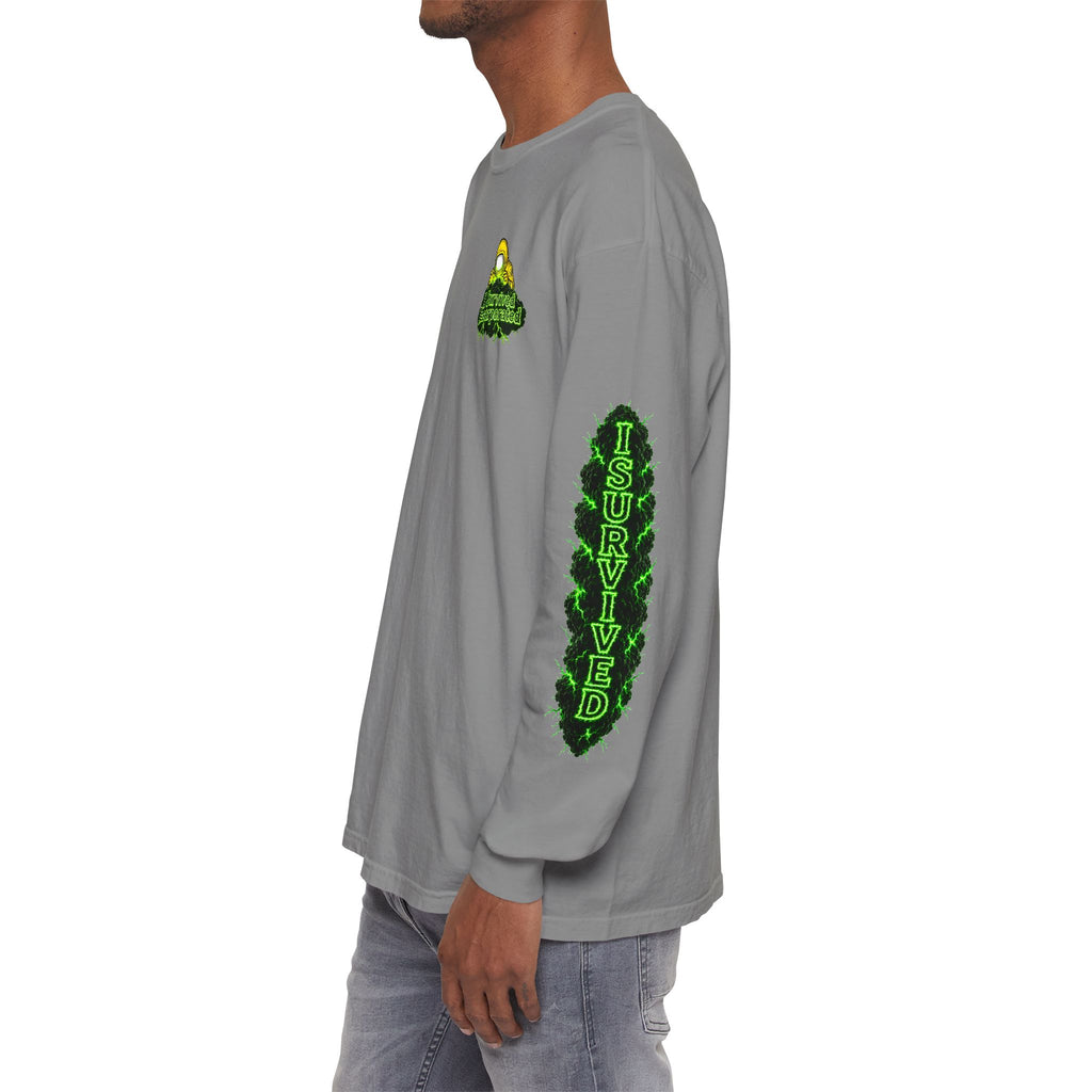 I Survived 2020 — "Please Stand By" Test Pattern Toxic Signal Tee Special Edition Summer Premiere Unisex Garment-Dyed Long Sleeve T-Shirt
