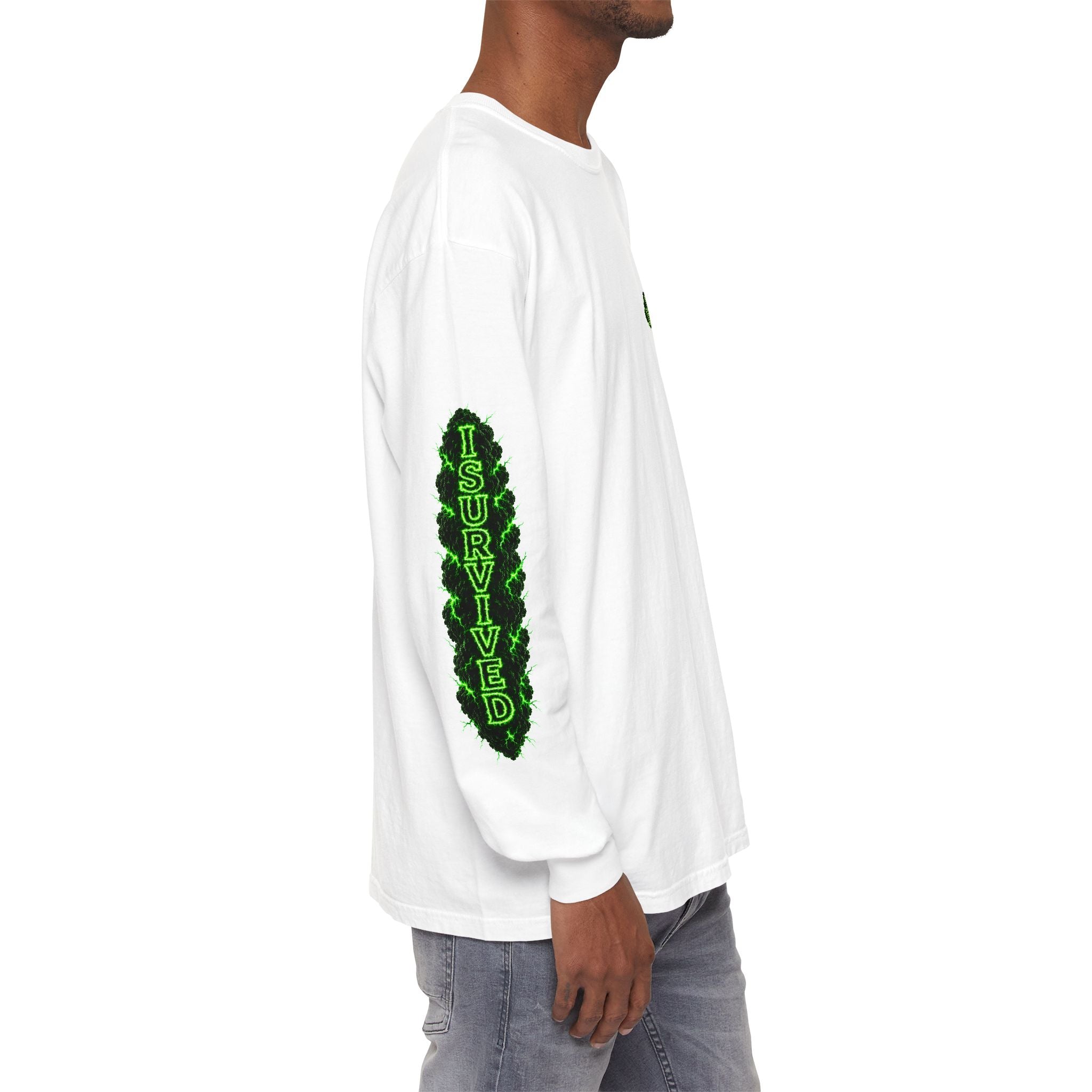 I Survived 2020 — "Please Stand By" Test Pattern Toxic Signal Tee Special Edition Summer Premiere Unisex Garment-Dyed Long Sleeve T-Shirt