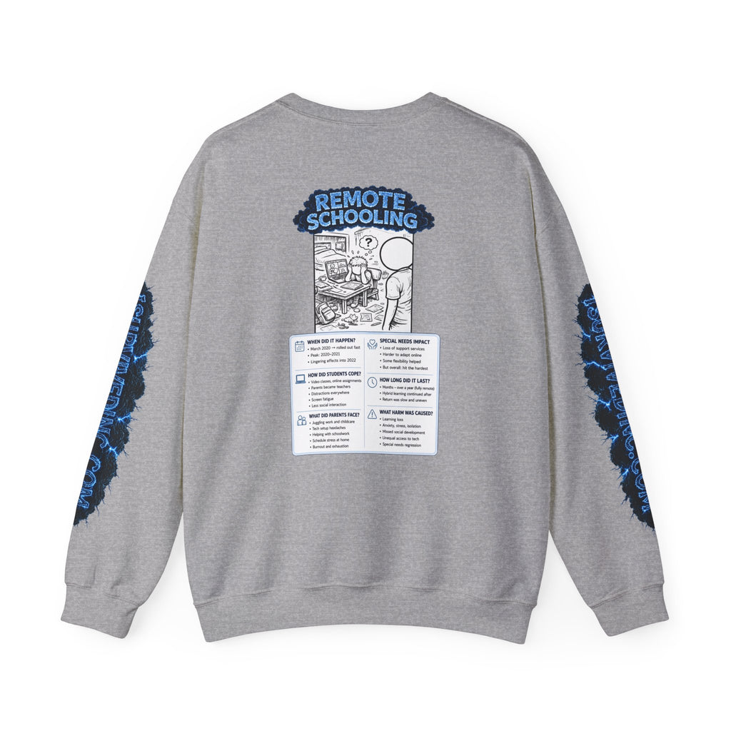 I Survived 2020 — LOCKDOWN S3:E3: Special Edition "Remote Schooling" Unisex Heavy Blend™ Crewneck Sweatshirt