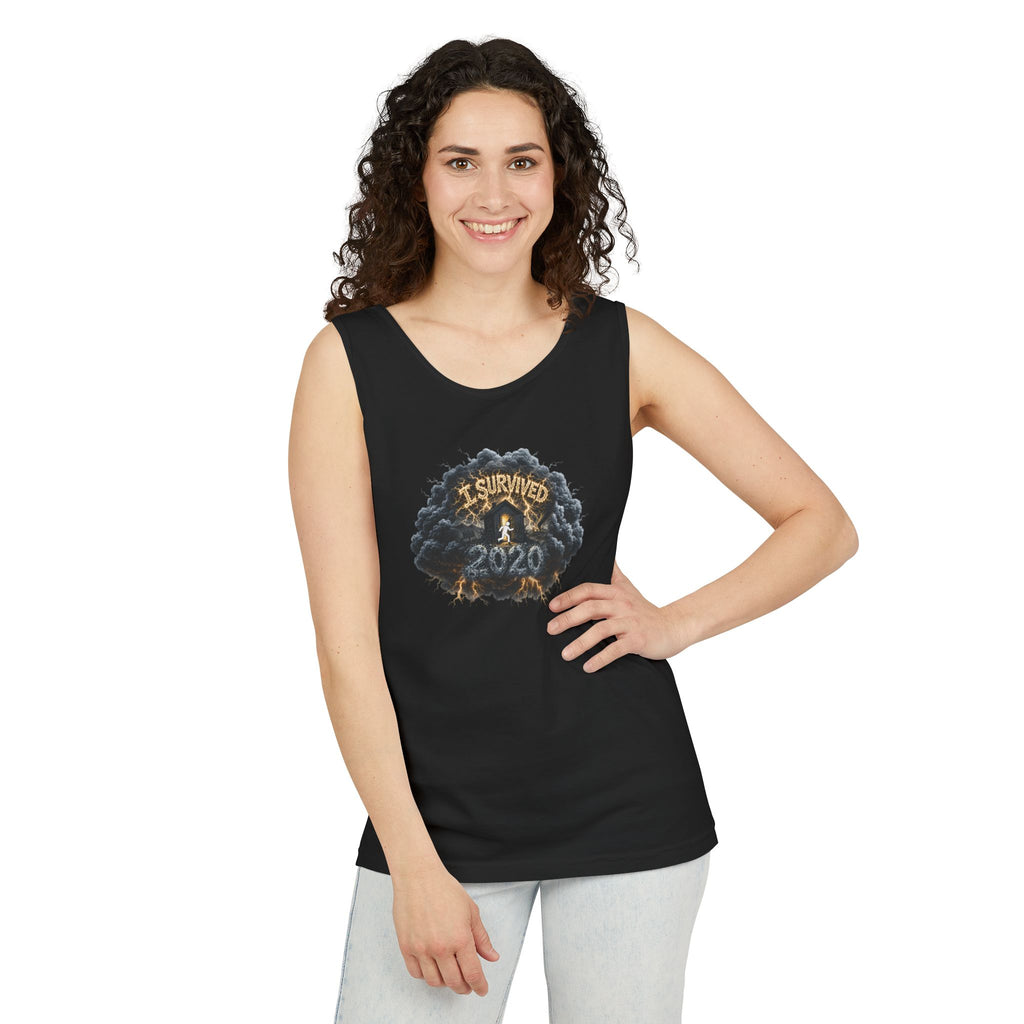 I Survived 2020 — Original PILOT Design: Director's Cut Unisex Garment-Dyed Tank Top