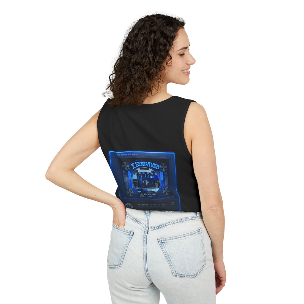 I Survived 2020 — "Please Stand By" Test Pattern Tee Lockdown Special Edition Summer Exclusive Unisex Garment-Dyed Tank Top