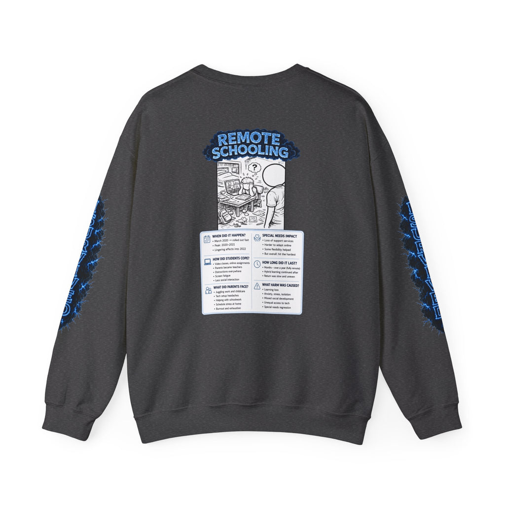 I Survived 2020 — LOCKDOWN S3:E3: Director's Cut Special Edition "Remote Schooling" Unisex Heavy Blend™ Crewneck Sweatshirt