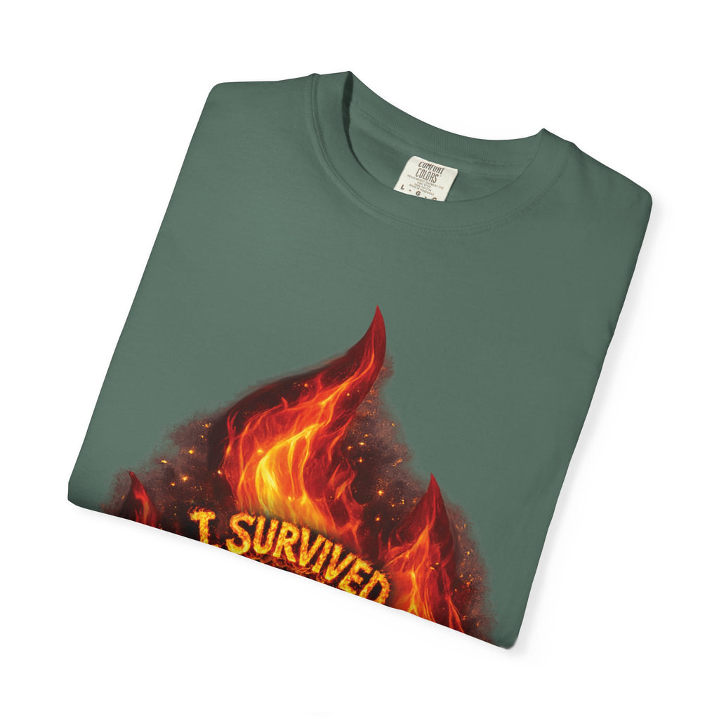 I Survived 2020 — Director's Cut S2:E3 "The California Wildfires" | Wildfire Edition Memorial Unisex Garment-Dyed T-shirt