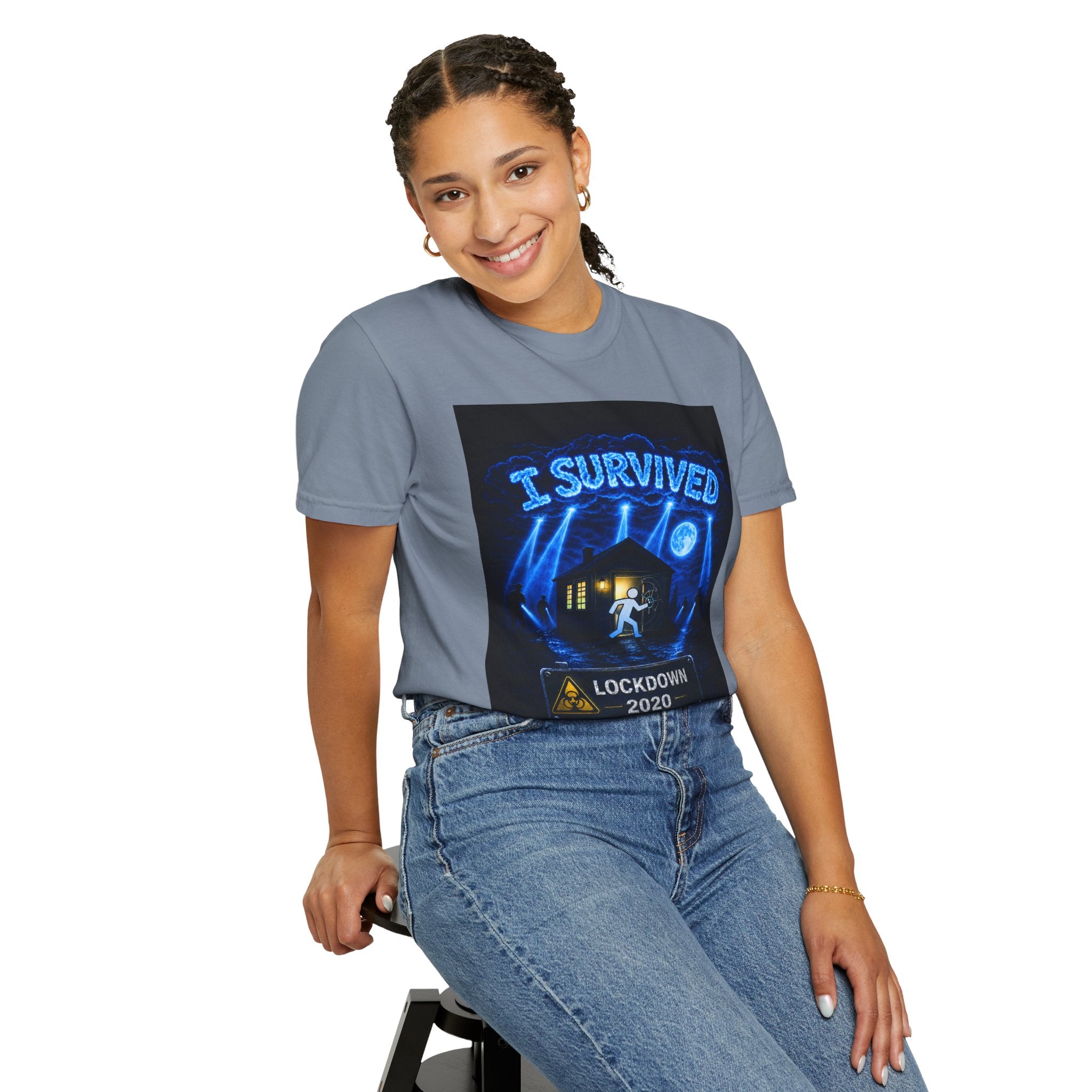 I Survived 2020 — LOCKDOWN S3:E3: "Remote Schooling" Unisex Garment-Dyed T-shirt