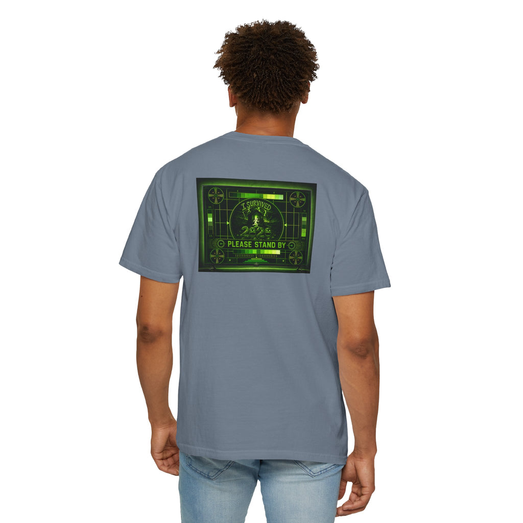 I Survived 2020 — "Please Stand By" Test Pattern Toxic Signal Tee Summer Premiere Unisex Garment-Dyed T-shirt