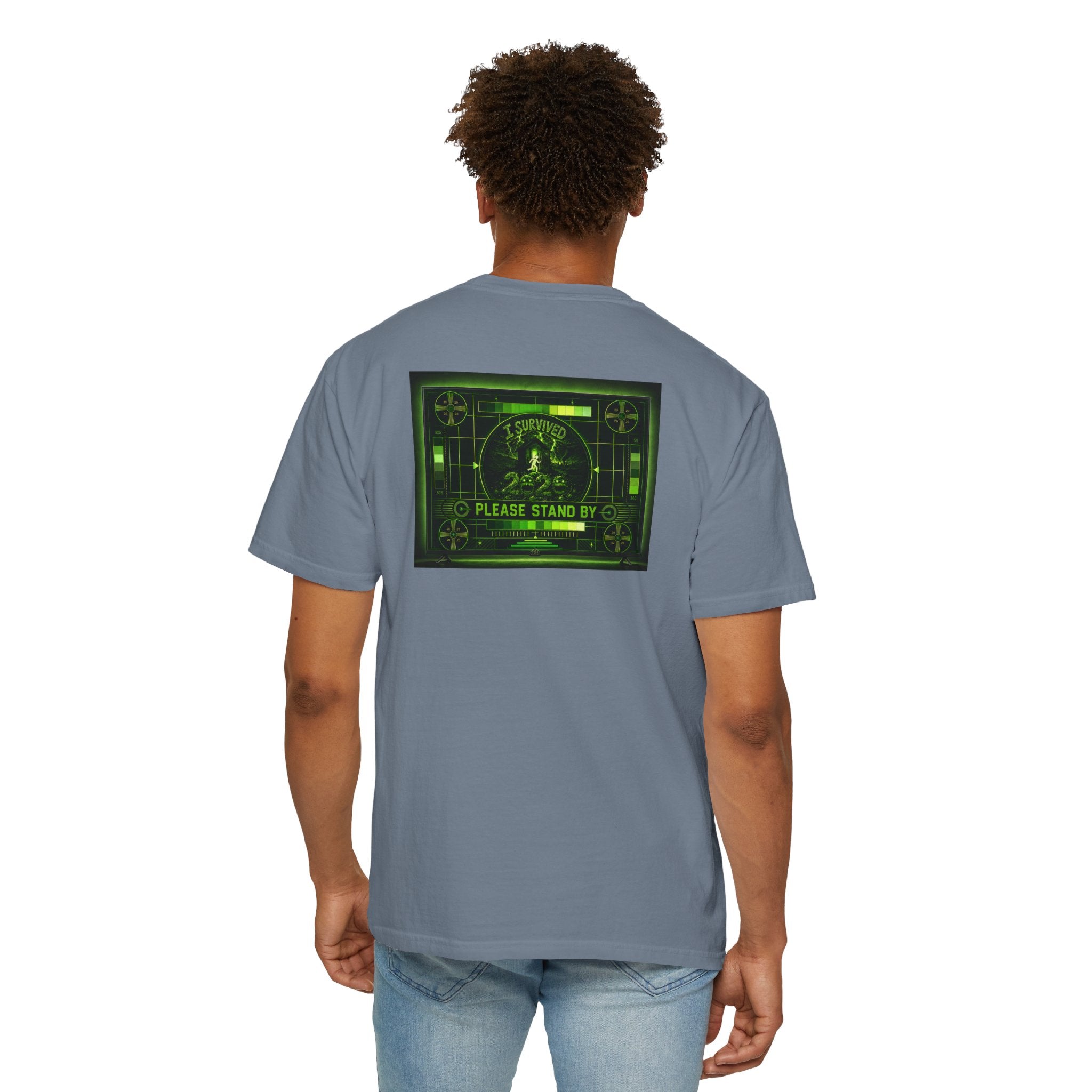 I Survived 2020 — "Please Stand By" Test Pattern Toxic Signal Tee Summer Premiere Unisex Garment-Dyed T-shirt