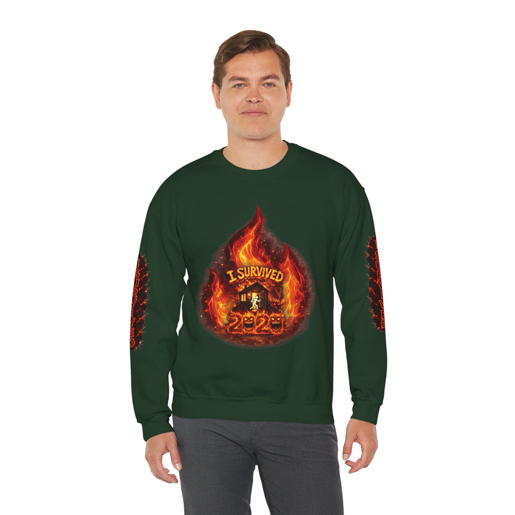 I Survived 2020 — Director's Cut S2:E1 "Berry Creek" | Wildfire Edition Memorial Unisex Heavy Blend™ Crewneck Sweatshirt