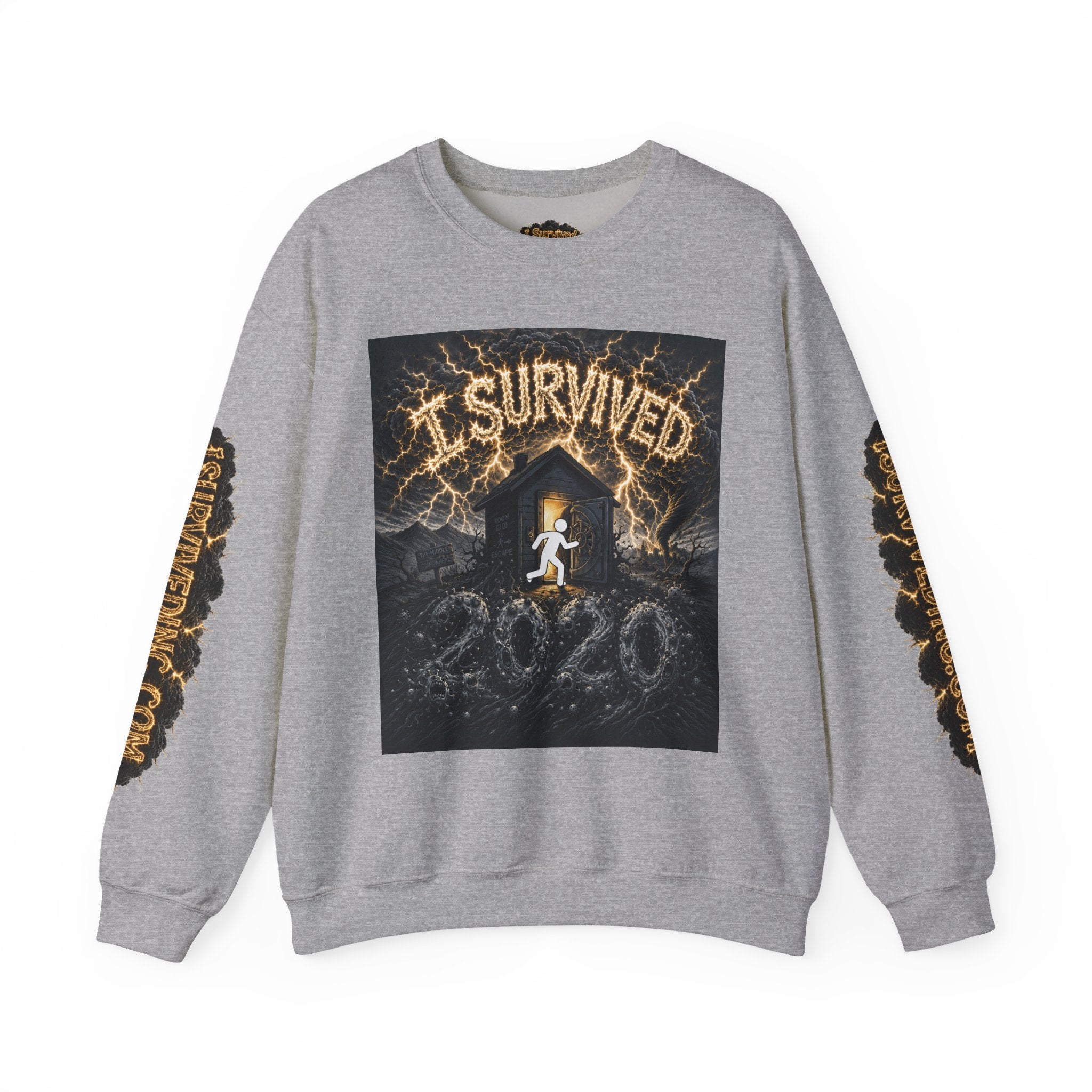 I Survived 2020 — Original Design Teaser Tee | Season 1 Premiere Drop Unisex Heavy Blend™ Crewneck Sweatshirt (SPECIAL EDITION)