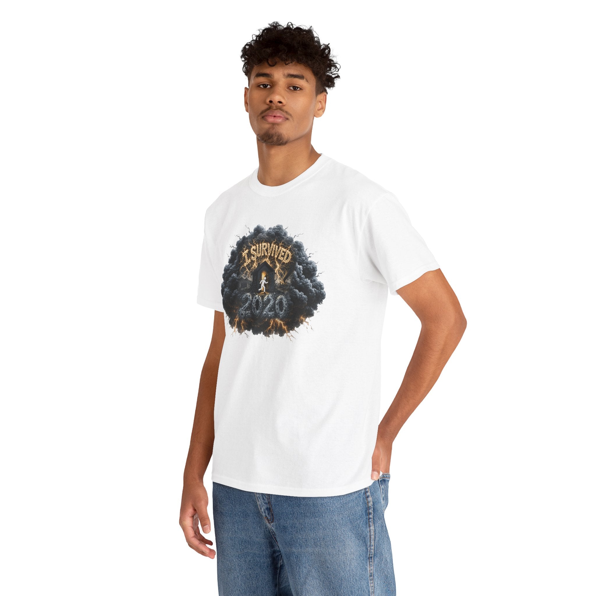 I Survived 2020 —  Deriector's Cut Original Design Teaser Tee | Season 1 Premiere Drop Unisex Heavy Cotton Tee