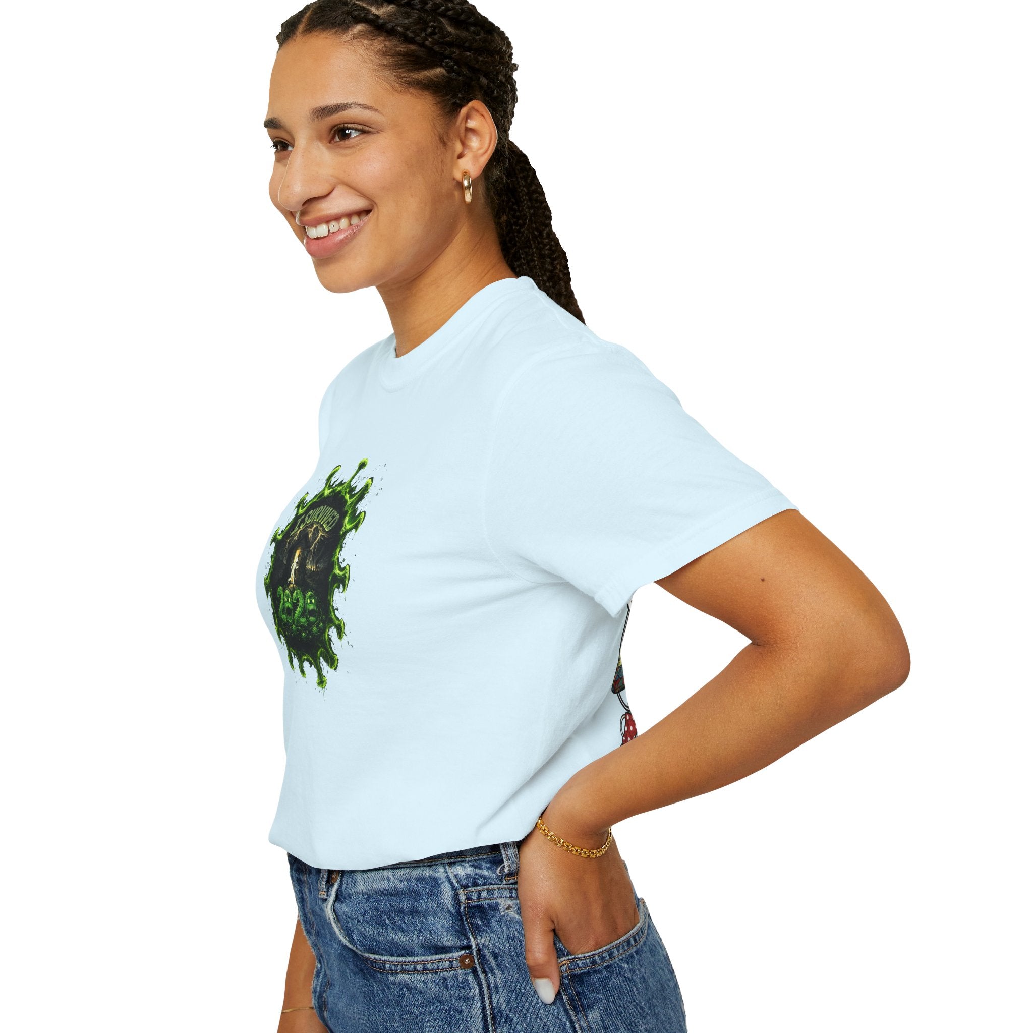 I Survived 2020 — PANDEMIC S1:E4: Director's Cut "Mask Madness" Unisex Garment-Dyed T-shirt