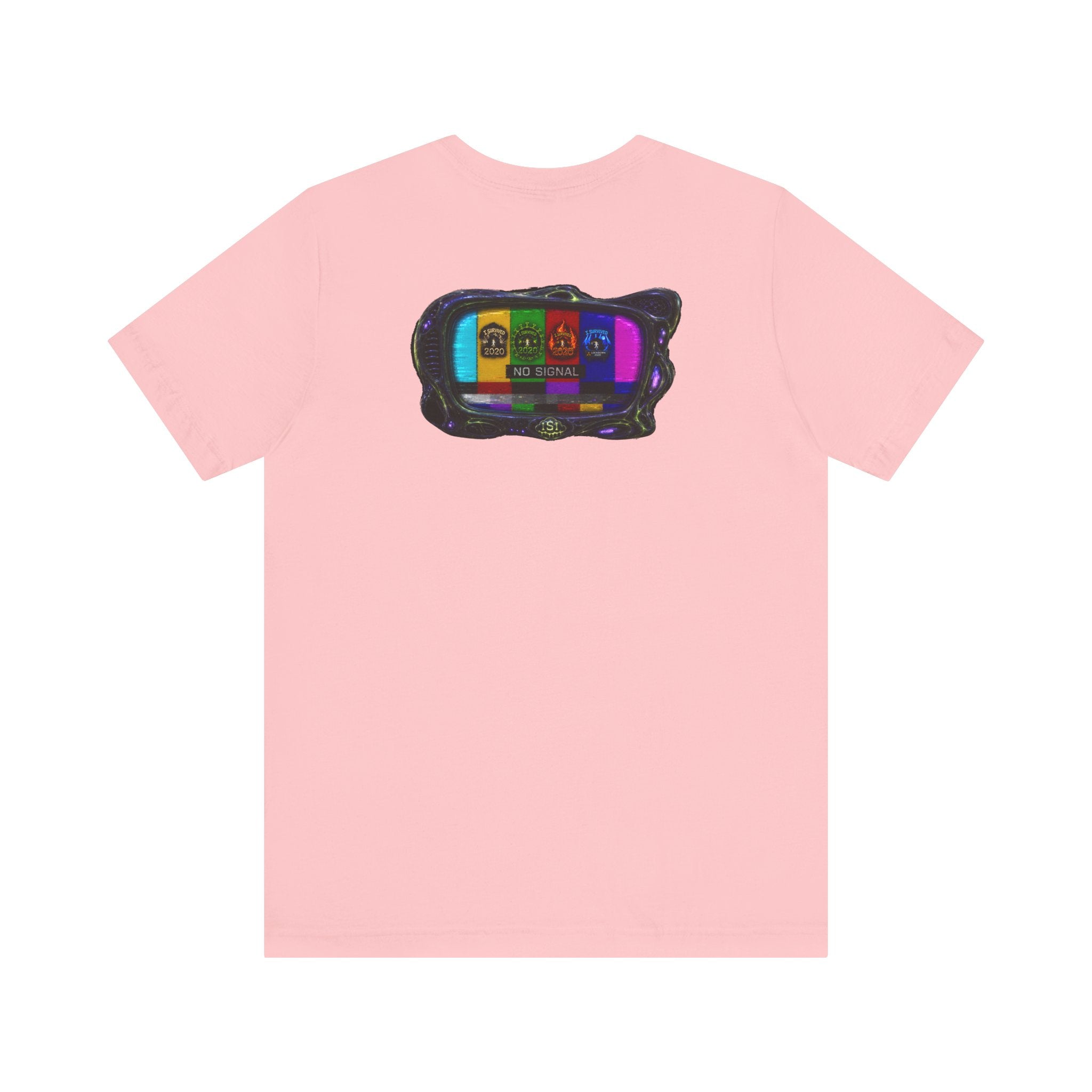 I Survived 2020 — "No Signal" Test Pattern Tee Alien Broadcast Finale Summer Premiere Unisex Jersey Short Sleeve Tee