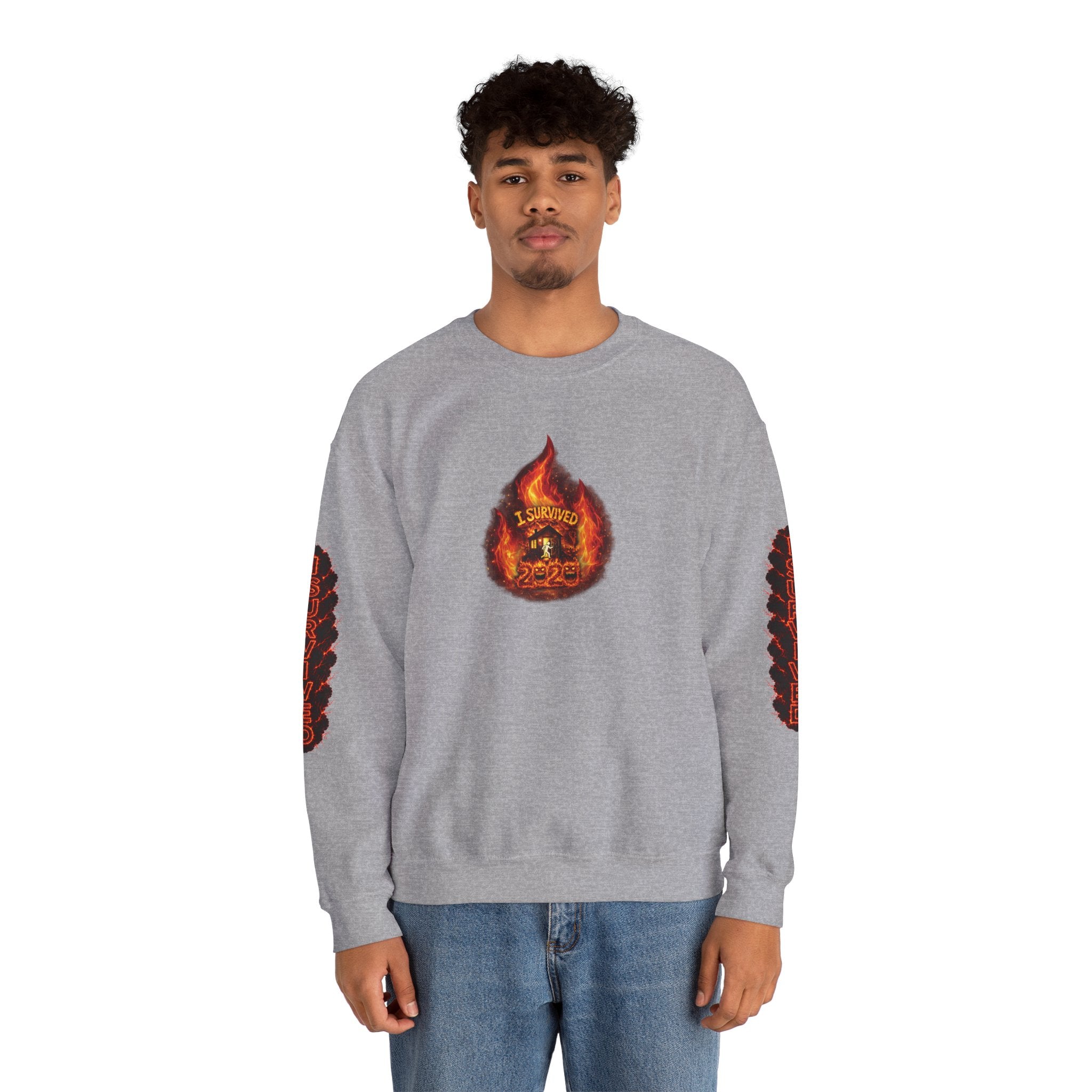 I Survived 2020 — WILDFIRES S2:E2: Director's Cut "The Bobcat Fire" Memorial Unisex Heavy Blend™ Crewneck Sweatshirt
