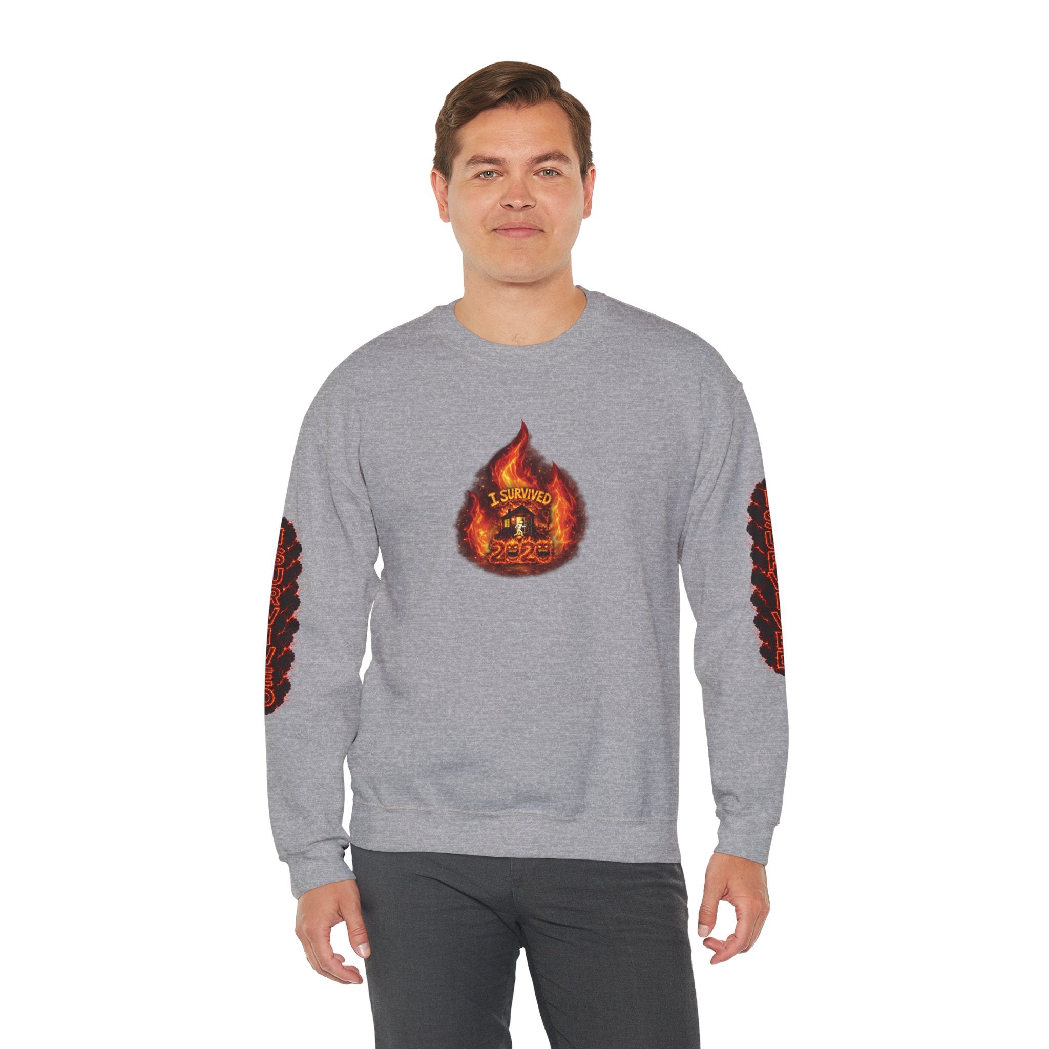 I Survived 2020 — WILDFIRES S2:E2: Director's Cut "The Bobcat Fire" Memorial Unisex Heavy Blend™ Crewneck Sweatshirt