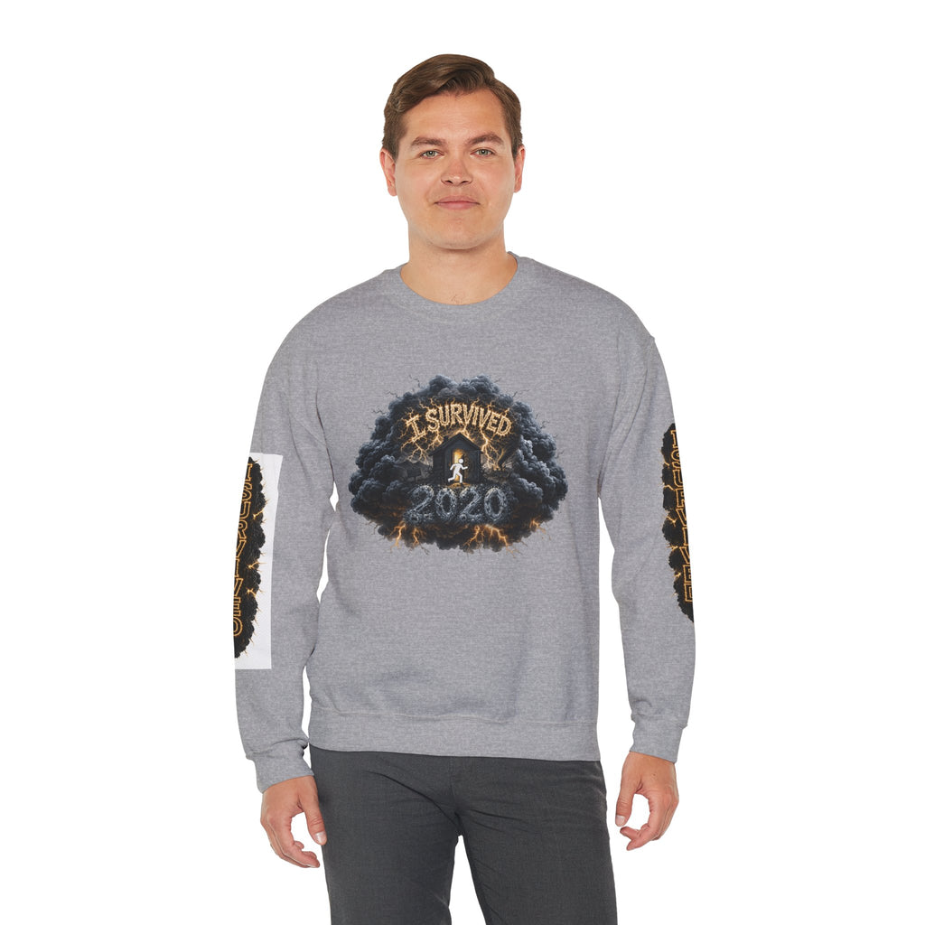 I Survived 2020 — Director's Cut Original Design Teaser Tee | Season 1 Premiere Drop Unisex Heavy Blend™ Crewneck Sweatshirt
