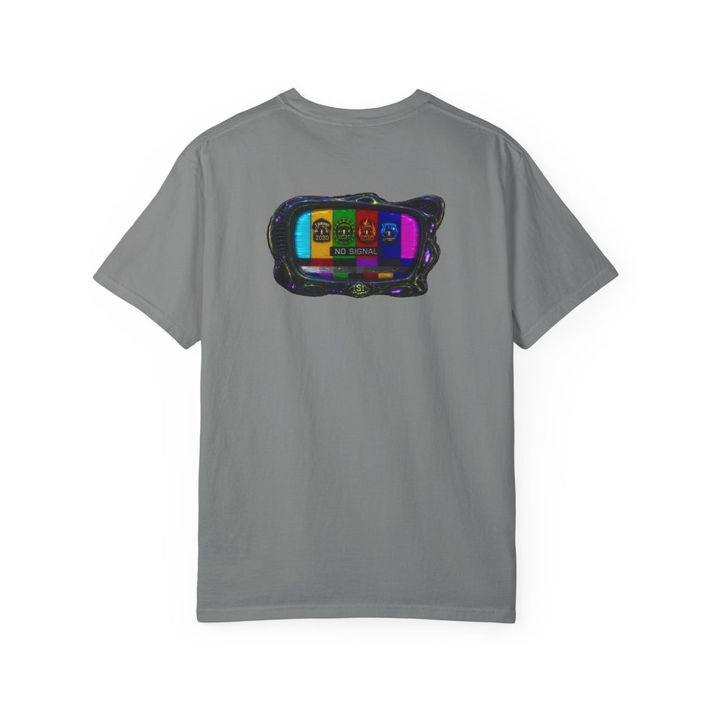 I Survived 2020 — "No Signal" Test Pattern Tee Alien Broadcast Finale Summer Premiere Unisex Garment-Dyed T-shirt