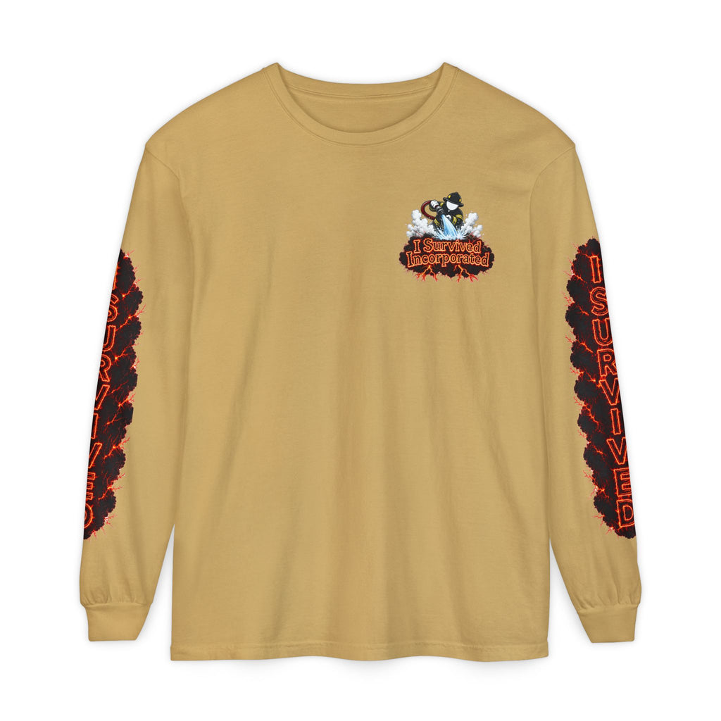 I Survived 2020 — "Please Stand By" Test Pattern Tee Special Edition Wildfire Signal Edition Summer Premiere Unisex Garment-Dyed Long Sleeve T-Shirt