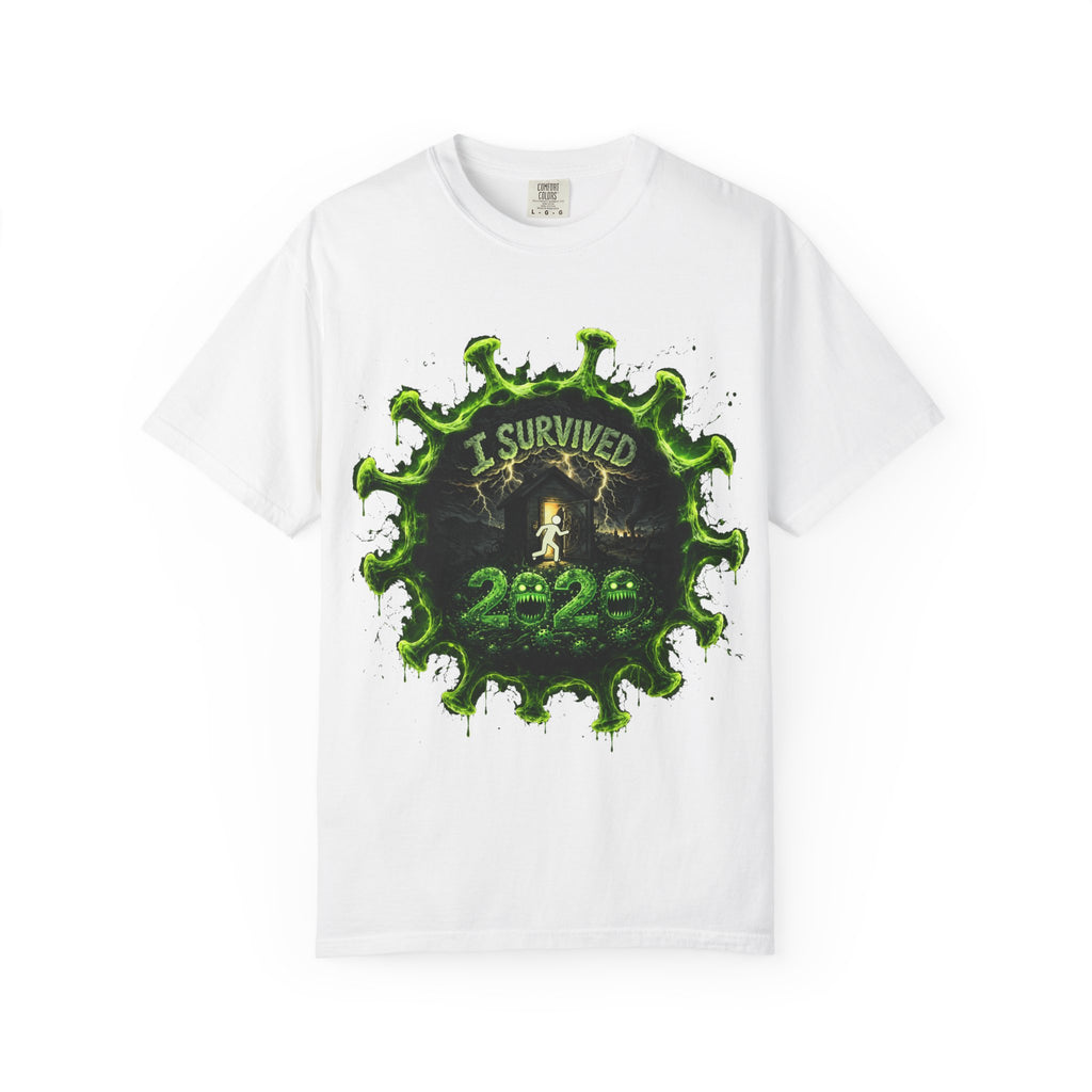 I Survived 2020 — Director's Cut S1:E4 "Mask Madness Mayhem Moment" | Pandemic Edition Unisex Garment-Dyed T-shirt