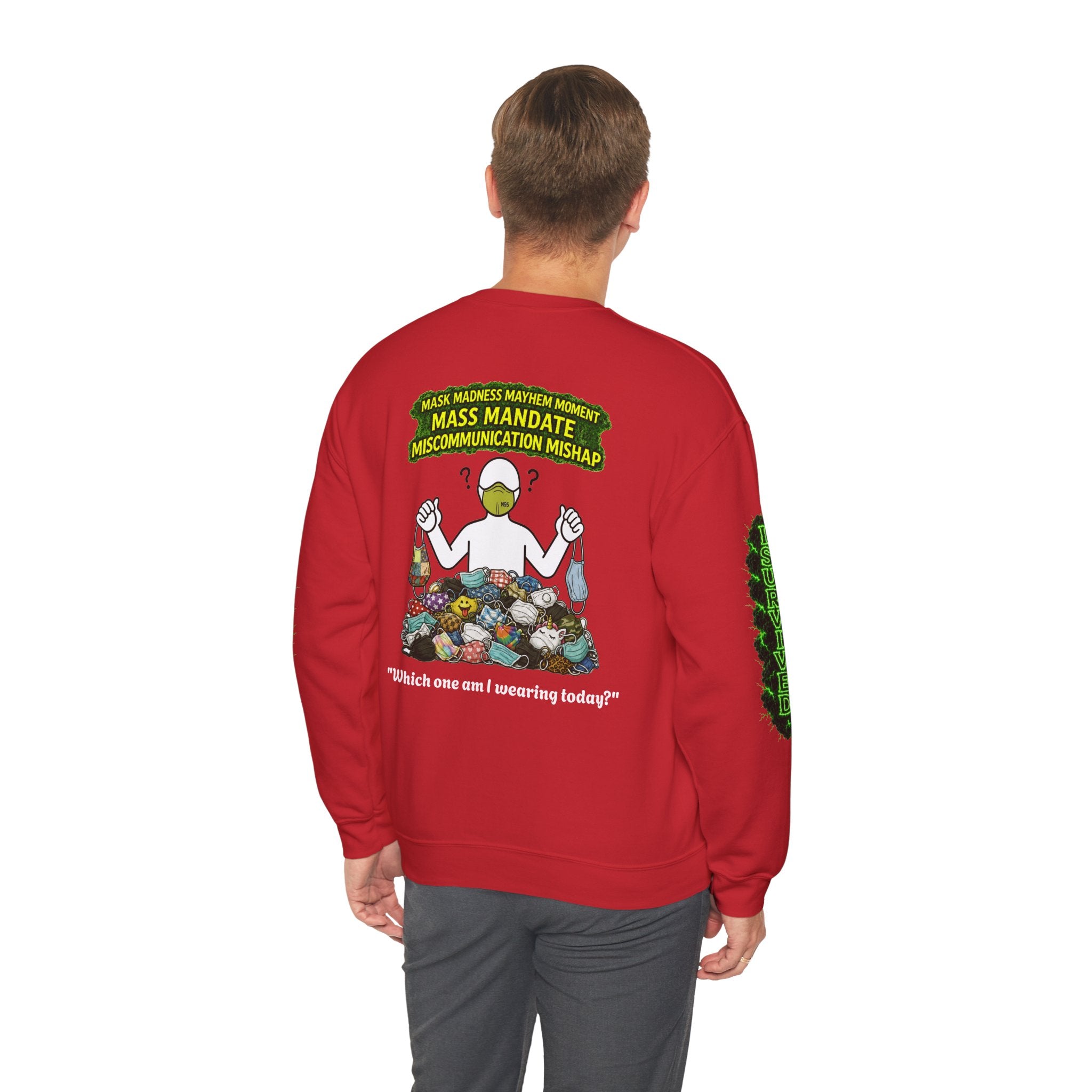 I Survived 2020 — PANDEMIC S1:E4: Director's Cut "Mask Madness" Unisex Heavy Blend™ Crewneck Sweatshirt