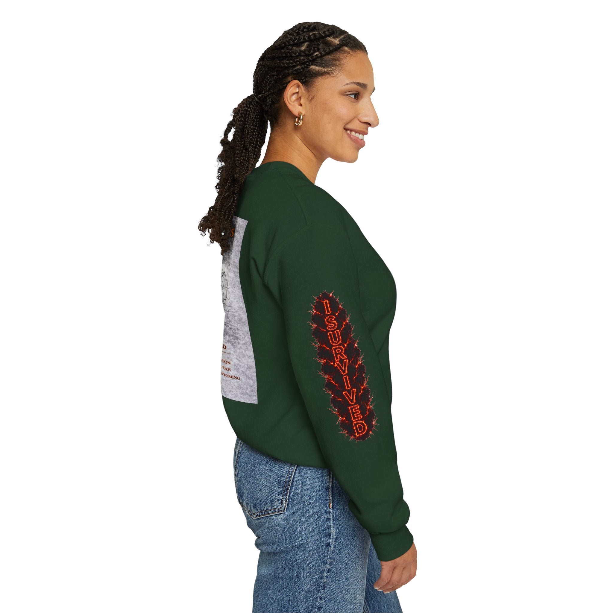 I Survived 2020 — Director's Cut S2:E4 "Western U.S. Wildfire Season" | Mid-Season Finale Pt. 1 | Wildfire Edition Memorial Unisex Heavy Blend™ Crewneck Sweatshirt