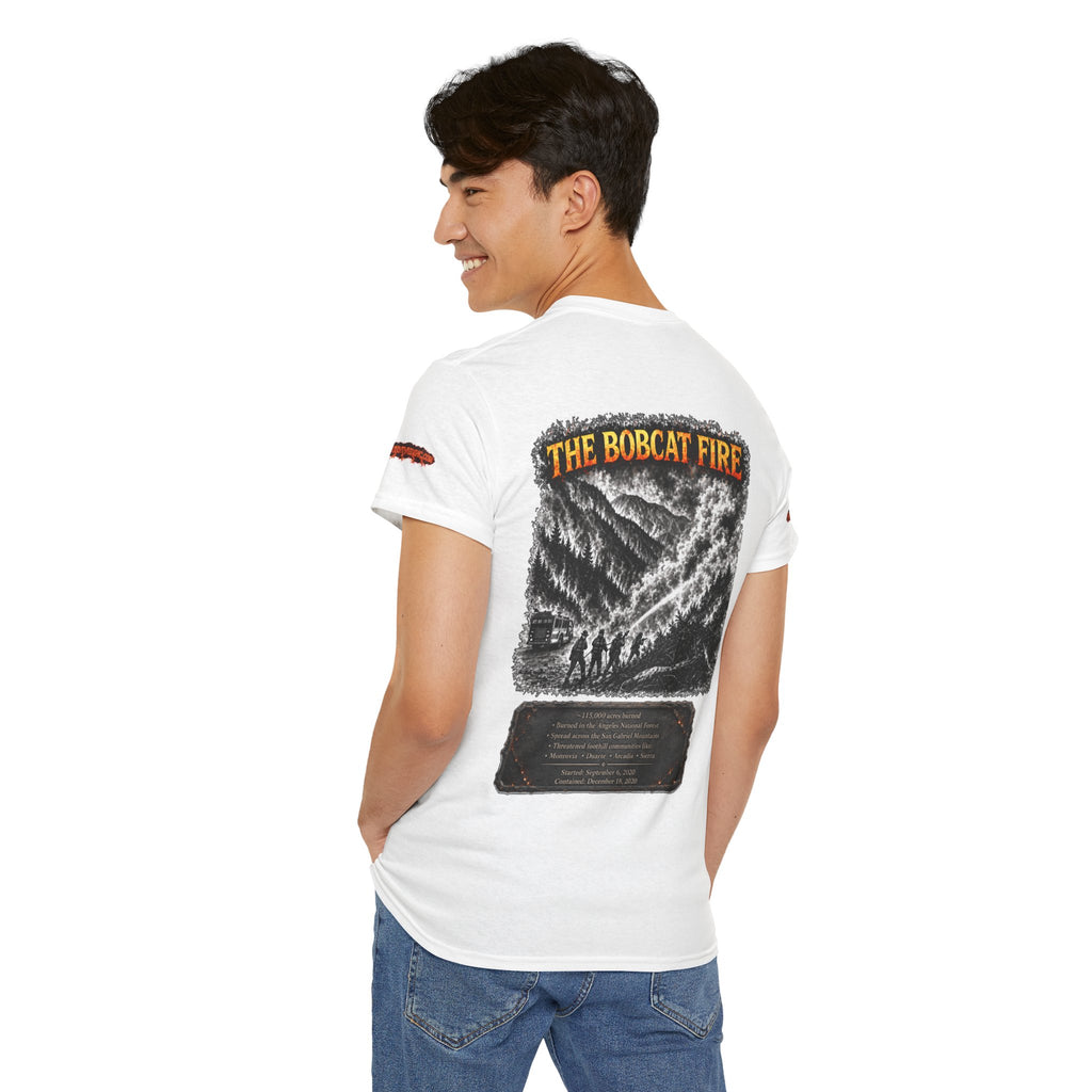 I Survived 2020 — WILDFIRES S2:E2: Director's Cut Special Edition "The Bobcat Fire" Memorial Unisex Heavy Cotton Tee