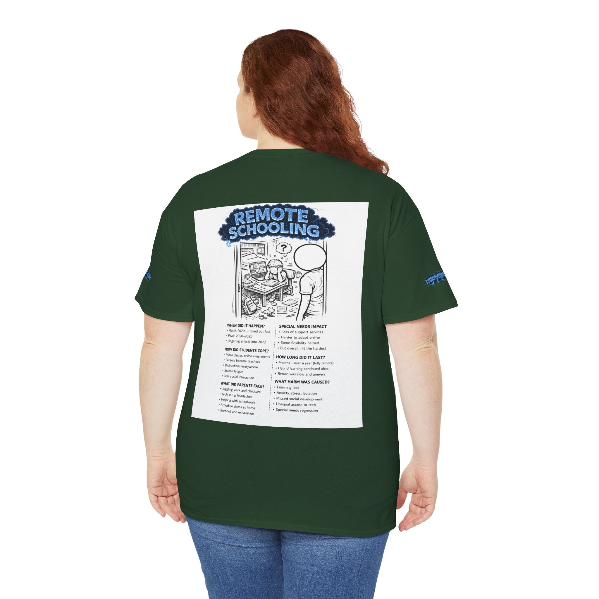 I Survived 2020 — S3:E3 "Remote Schooling" | Lockdown Edition Documentary Unisex Heavy Cotton Tee (SPECIAL EDITION)