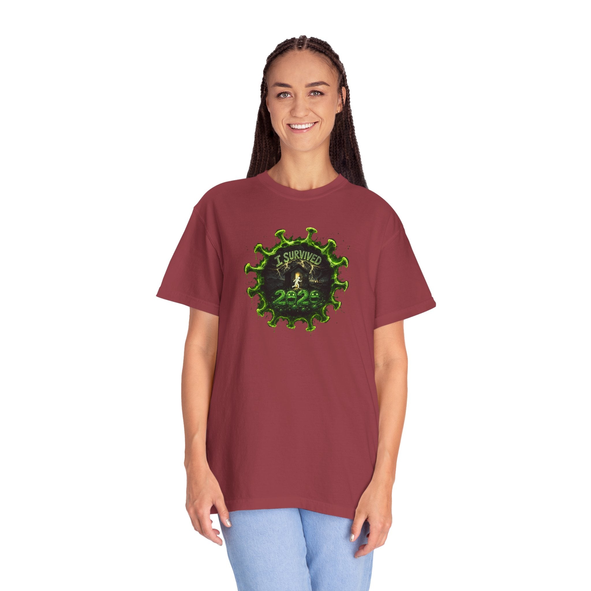 I Survived 2020 — PANDEMIC S1:E3: Director's Cut "The Jab!" Unisex Garment-Dyed T-shirt