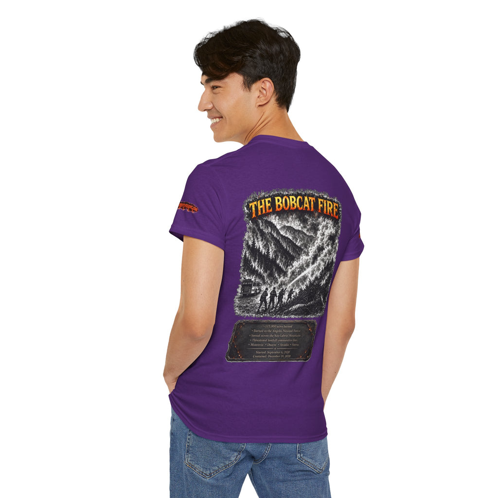 I Survived 2020 — WILDFIRES S2:E2: Director's Cut Special Edition "The Bobcat Fire" Memorial Unisex Heavy Cotton Tee