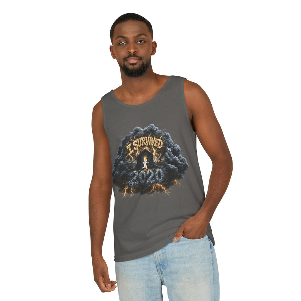 I Survived 2020 — Director's Cut Original Design Teaser Tee | Season 1 Premiere Drop Unisex Garment-Dyed Tank Top