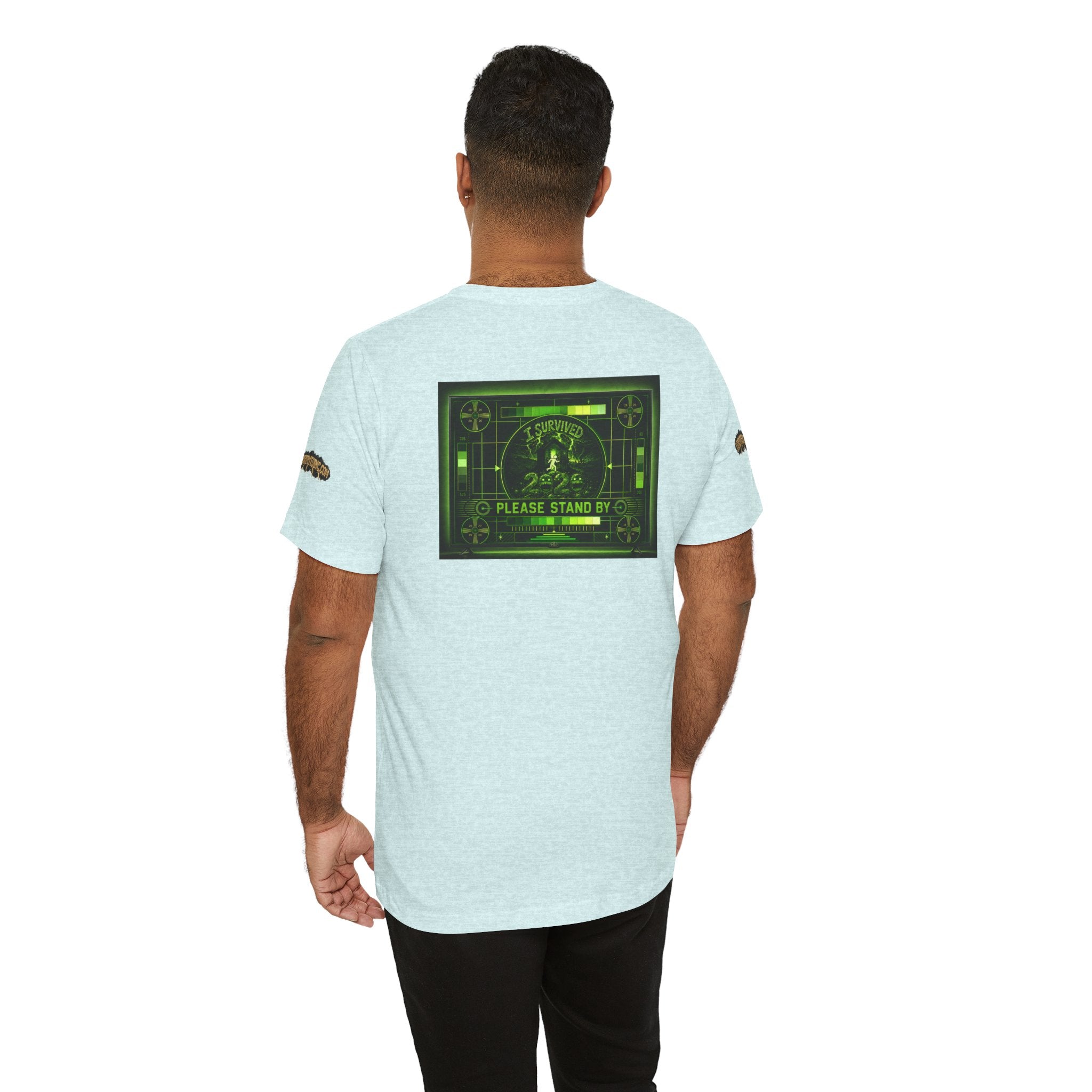 I Survived 2020 — "Please Stand By" Test Pattern Toxic Signal Tee Special Edition Summer Premiere Unisex Jersey Short Sleeve Tee