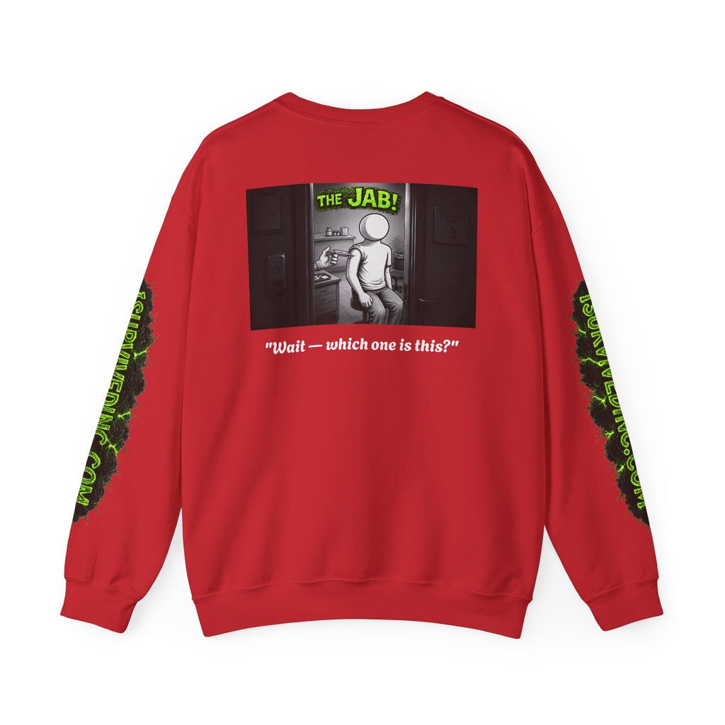 I Survived 2020 — S1:E3 "The Jab!" | Pandemic Edition Unisex Heavy Blend™ Crewneck Sweatshirt
