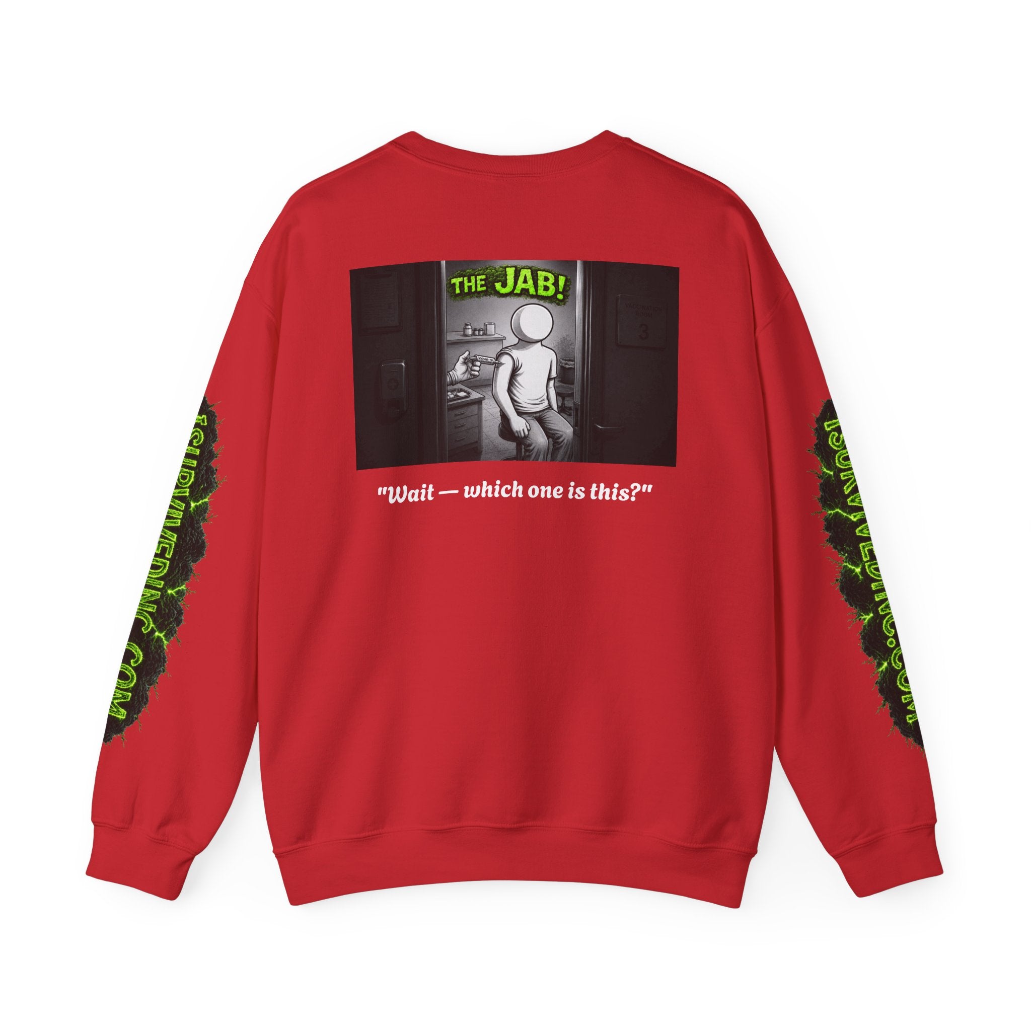 I Survived 2020 — S1:E3 "The Jab!" | Pandemic Edition Unisex Heavy Blend™ Crewneck Sweatshirt