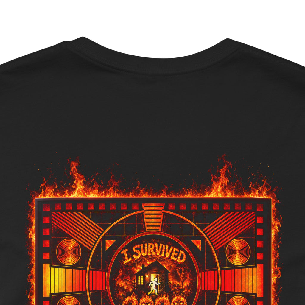 I Survived 2020 — "Please Stand By" Test Pattern Tee Wildfire Signal Edition Summer Premiere Unisex Jersey Short Sleeve Tee