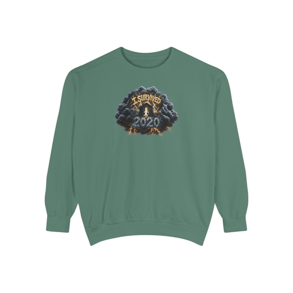 I Survived 2020 — Original PILOT Design: Director's Cut Unisex Garment-Dyed Sweatshirt