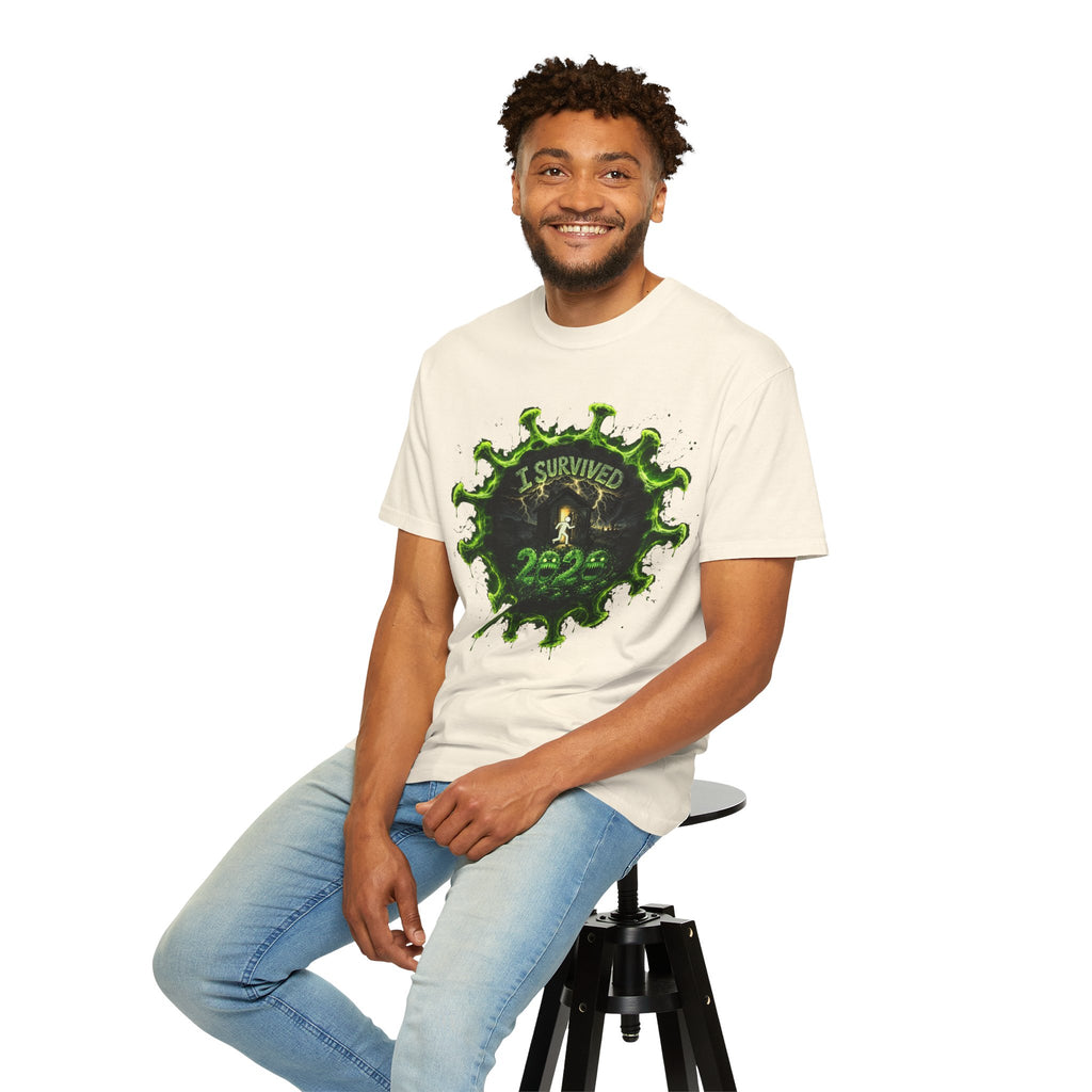 I Survived 2020 — Director's Cut S1:E1 "COVID-19: The Coronavirus" | Pandemic Edition Unisex Garment-Dyed T-shirt