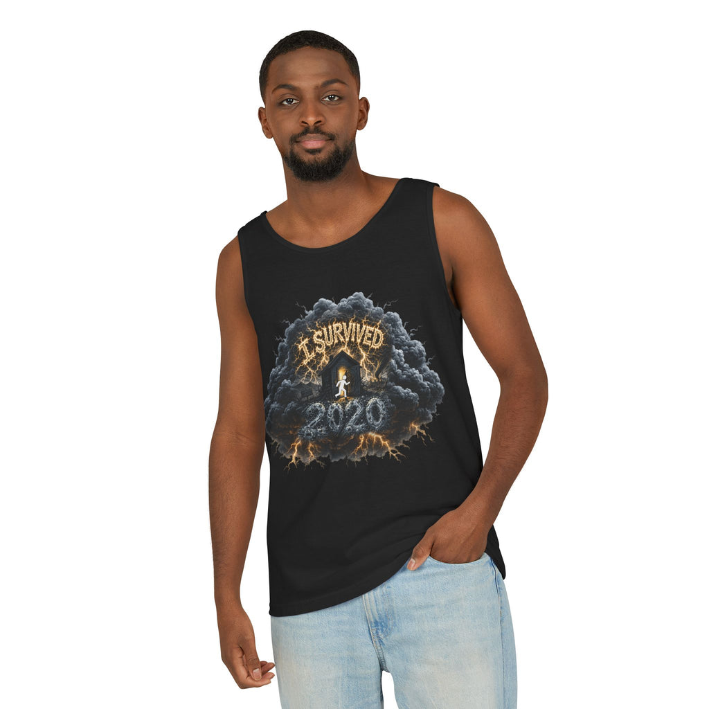 I Survived 2020 — Director's Cut Original Design Teaser Tee | Season 1 Premiere Drop Unisex Garment-Dyed Tank Top