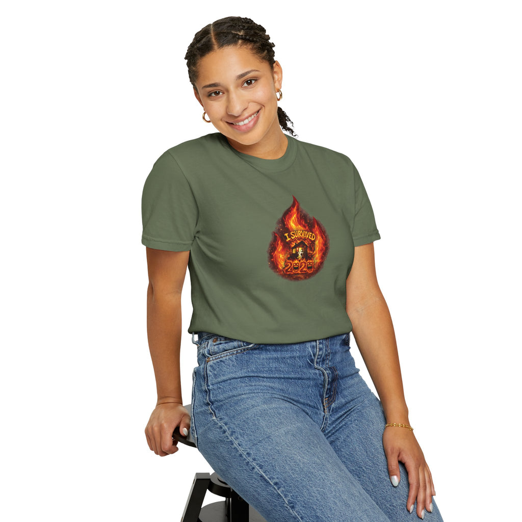 I Survived 2020 — WILDFIRES S2:E1: Director's Cut "Berry Creek" Memorial Unisex Garment-Dyed T-shirt