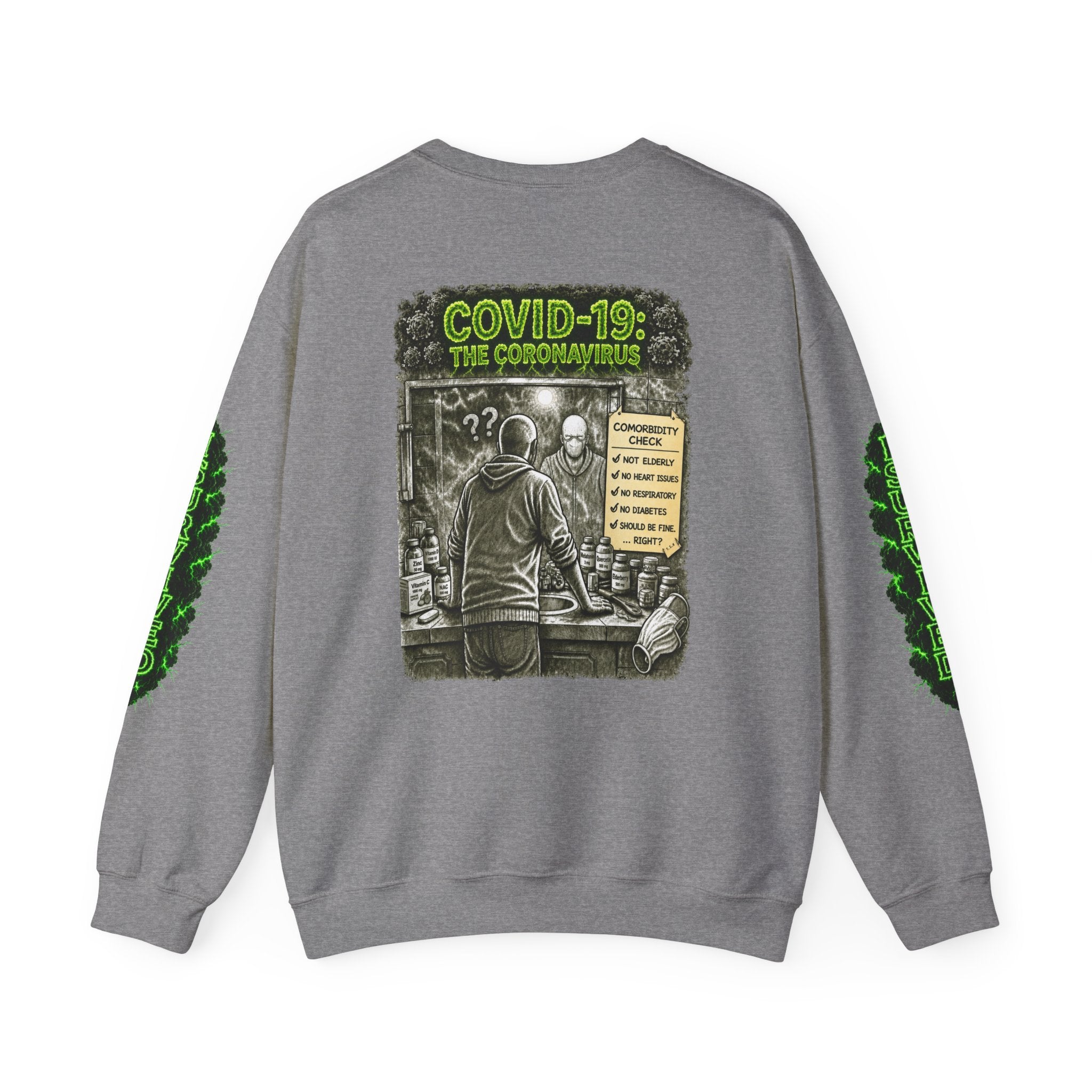 I Survived 2020 — PANDEMIC S1:E1: Director's Cut "COVID-19: The Coronavirus" Unisex Heavy Blend™ Crewneck Sweatshirt