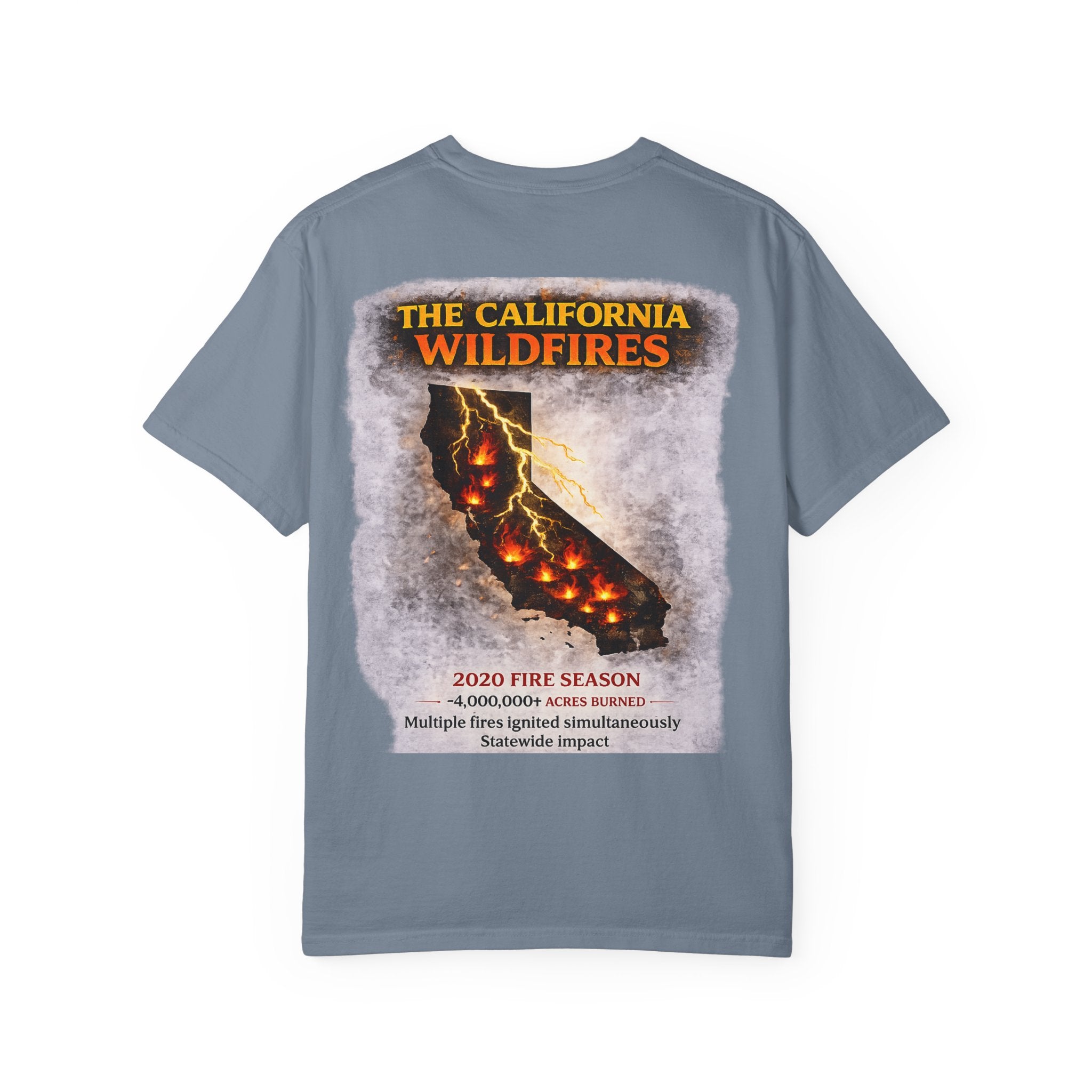 I Survived 2020 — Director's Cut S2:E3 "The California Wildfires" | Wildfire Edition Memorial Unisex Garment-Dyed T-shirt