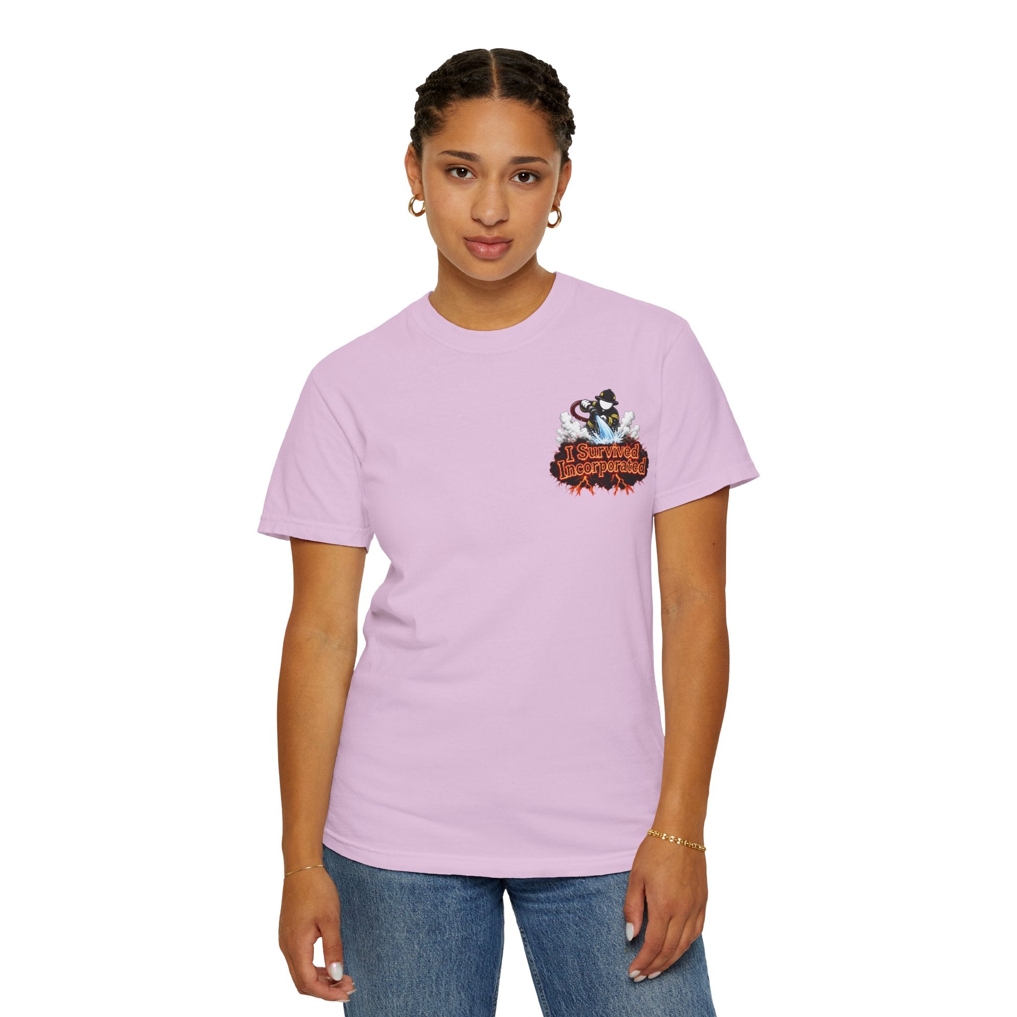I Survived 2020 — "Please Stand By" Test Pattern Tee Wildfire Signal Edition Summer Premiere Unisex Garment-Dyed T-shirt