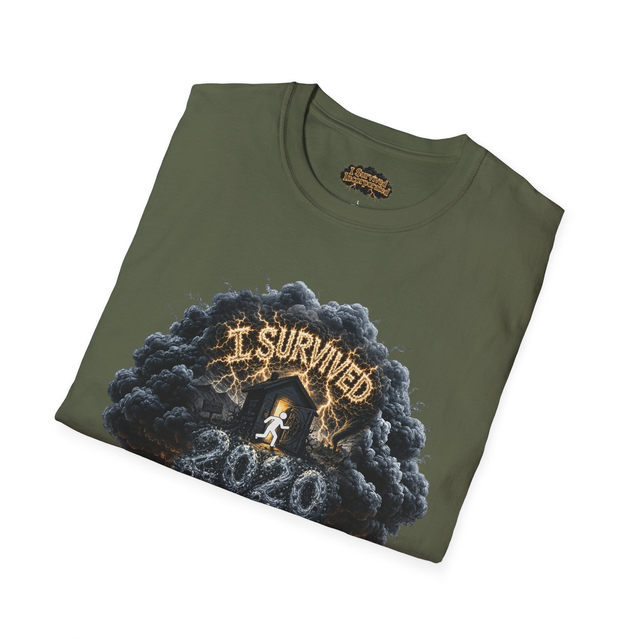 I Survived 2020 — Director's Cut Original Design Teaser Tee | Season 1 Premiere Drop Unisex Softstyle T-Shirt