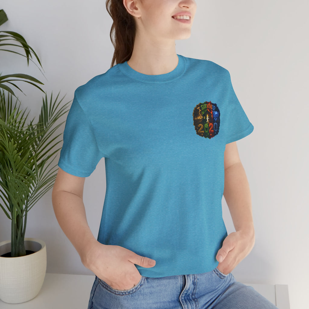 I Survived 2020 — "No Signal" Test Pattern Tee Alien Broadcast Finale Summer Premiere Unisex Jersey Short Sleeve Tee