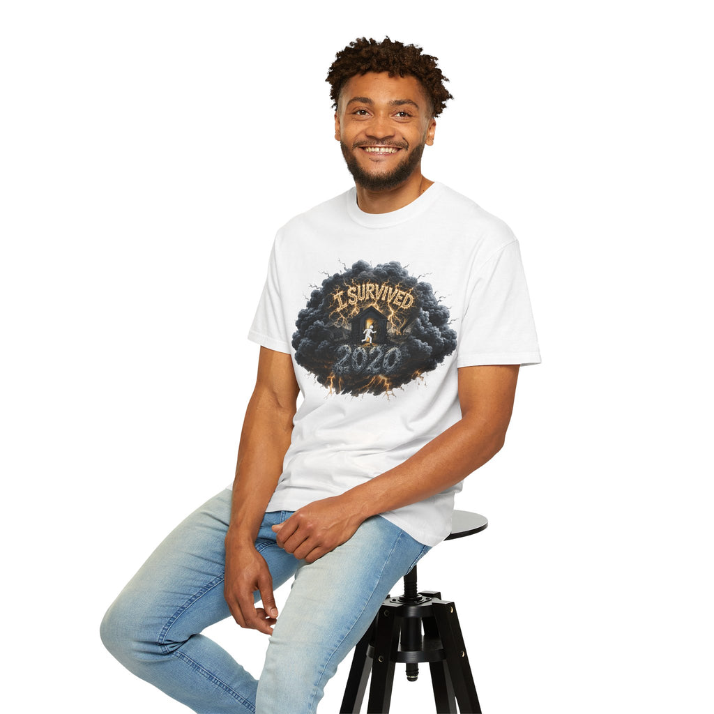 I Survived 2020 — Original Design Teaser Tee | Season 1 Premiere Drop Unisex Garment-Dyed T-shirt
