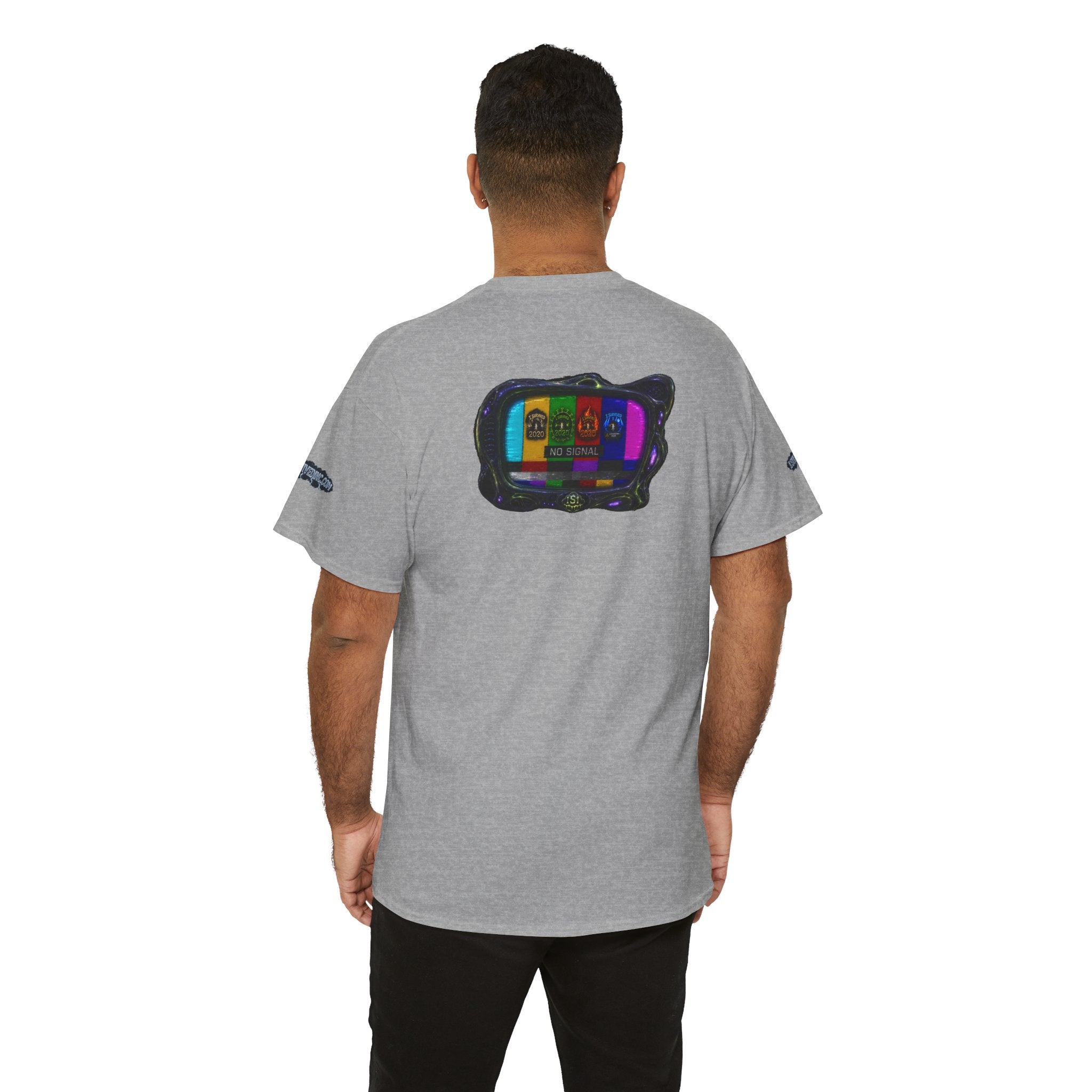 I Survived 2020 — "No Signal" Test Pattern Tee Alien Broadcast Finale Special Edition Summer Premiere Unisex Heavy Cotton Tee